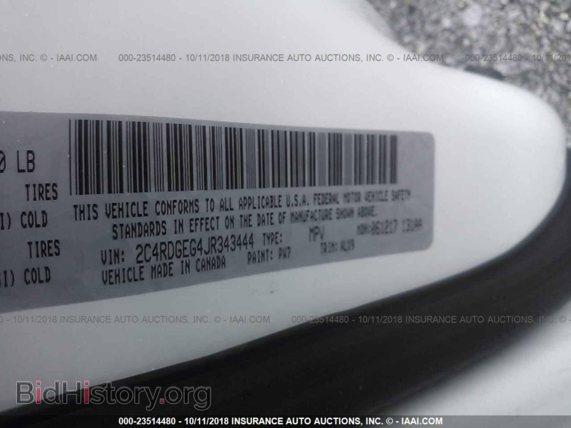 2018 Dodge Grand caravan - VIN: 2C4RDGEG4JR343444 - Фото 9