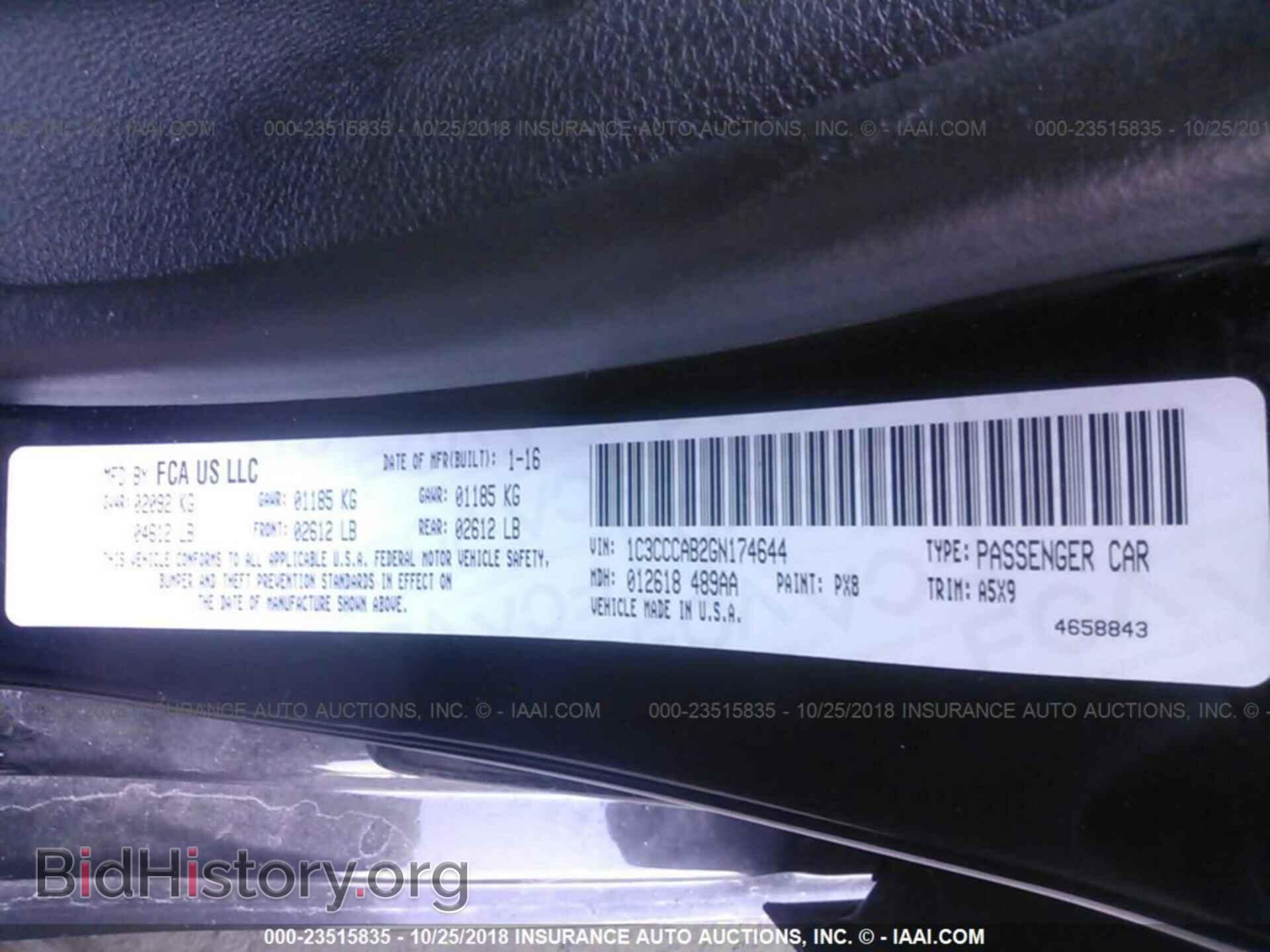 2016 Chrysler 200 - VIN: 1C3CCCAB2GN174644 - Photo 9