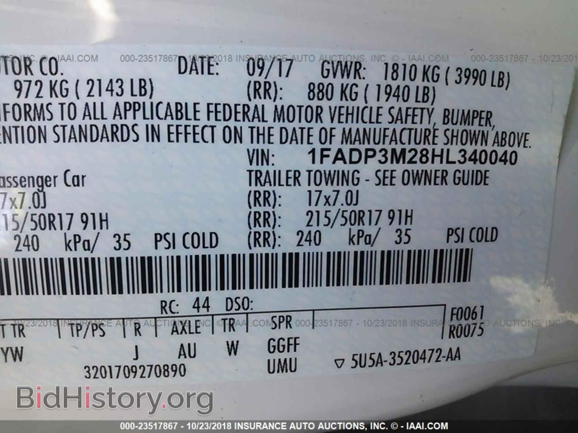 2017 Ford Focus - VIN: 1FADP3M28HL340040 - Photo 9