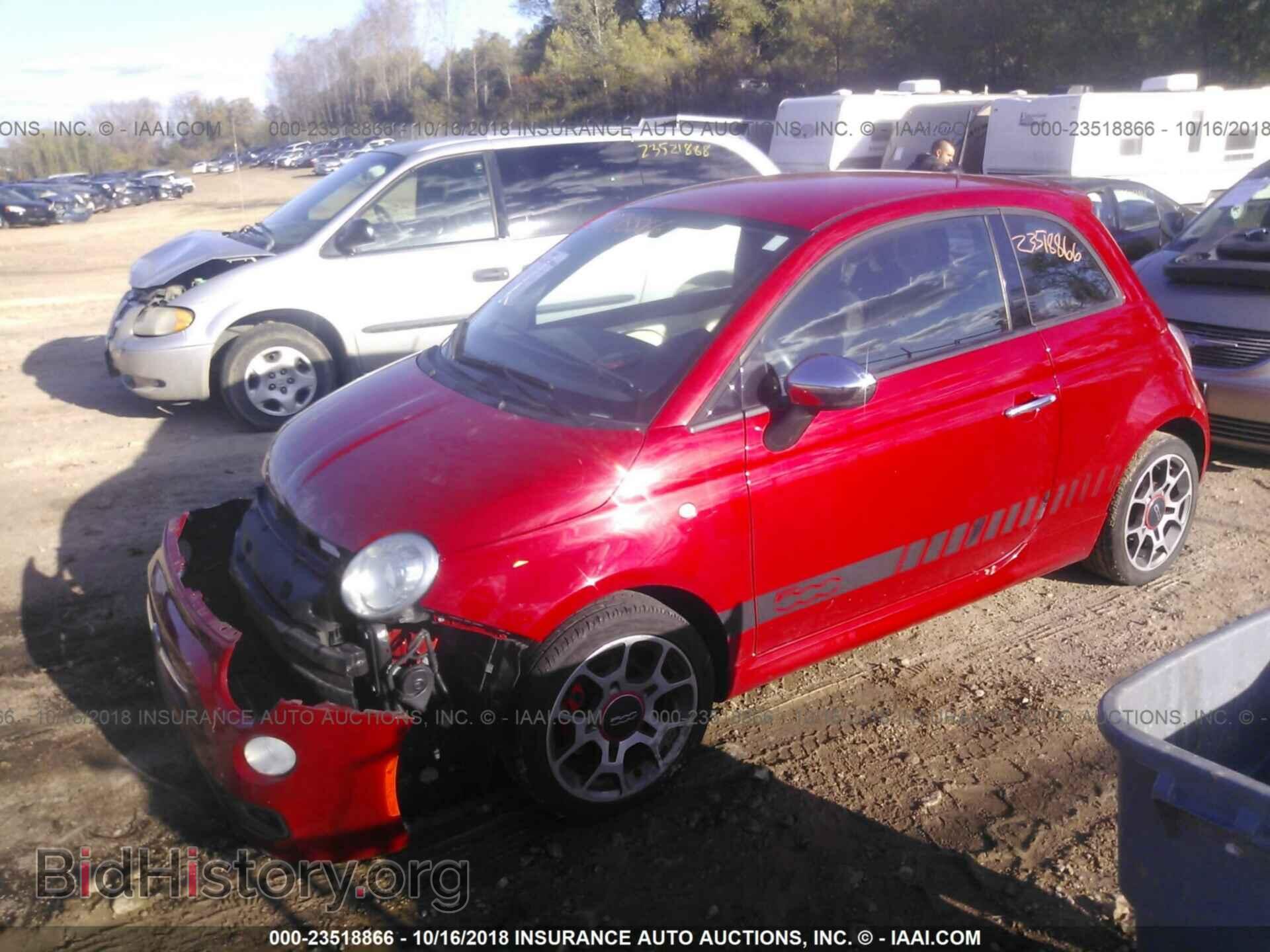2013 Fiat 500 - VIN: 3C3CFFBR3DT752041 - Фото 2