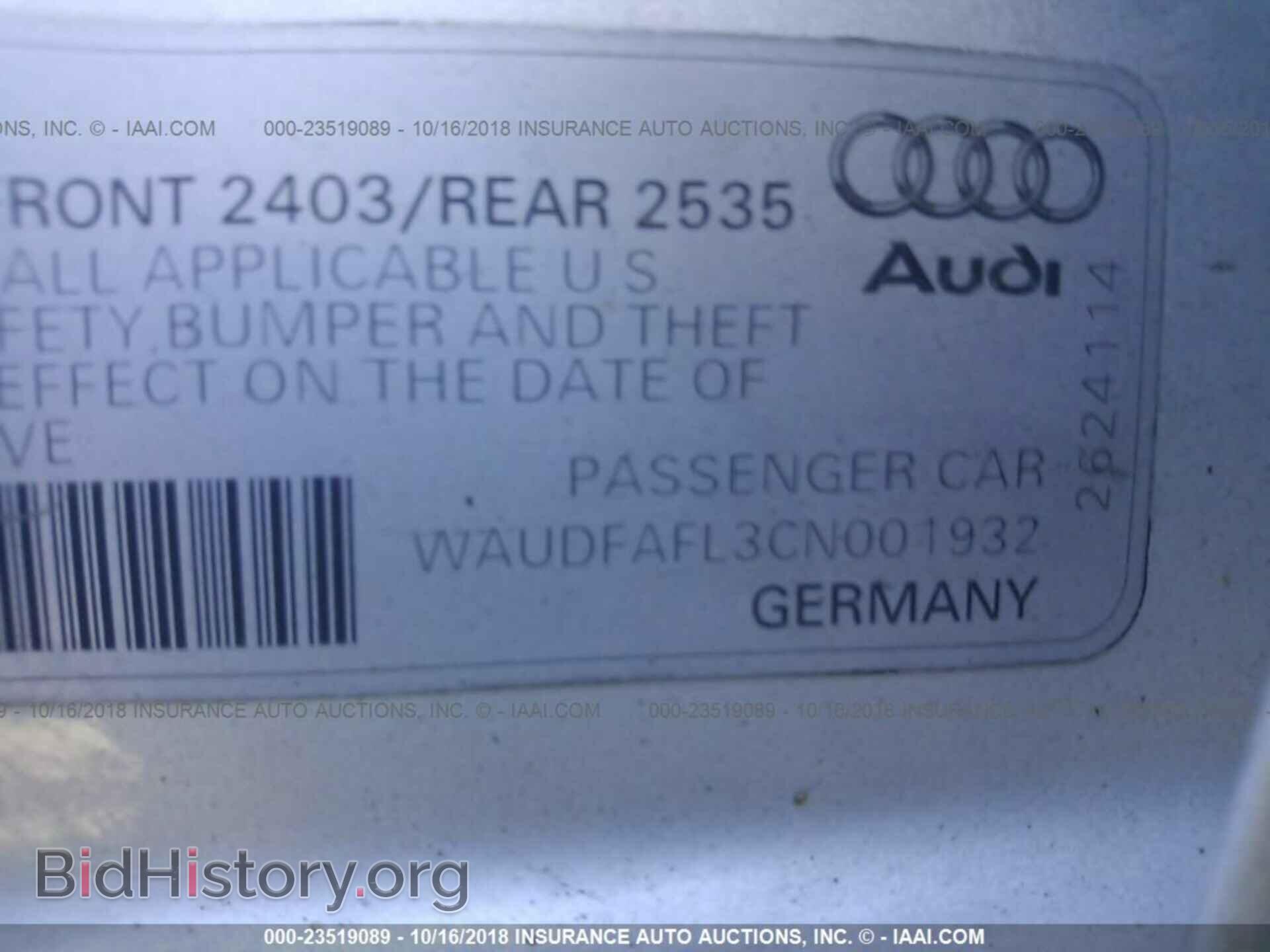 2012 Audi A4 - VIN: WAUDFAFL3CN001932 - Photo 9