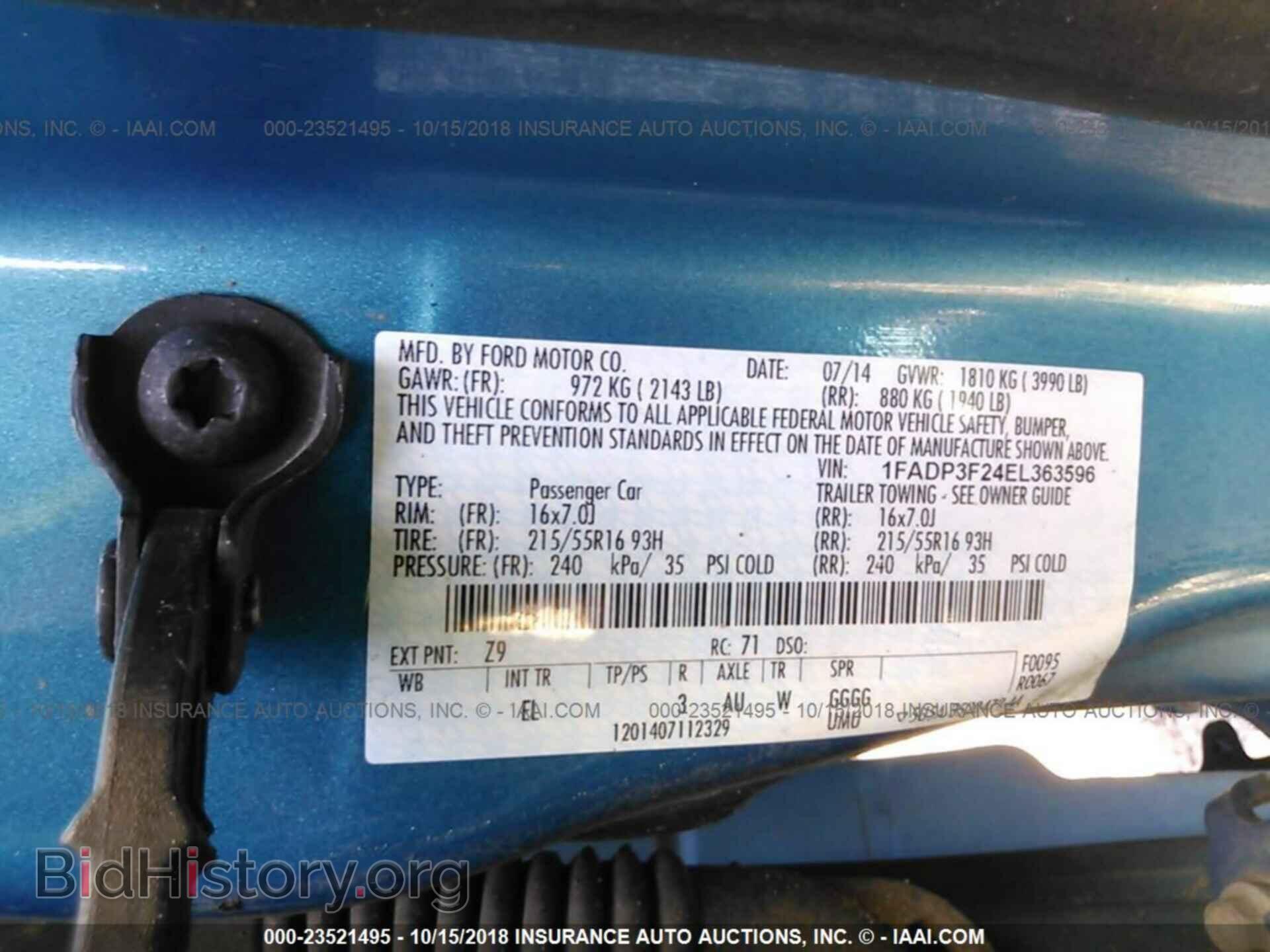 2014 Ford Focus - VIN: 1FADP3F24EL363596 - Фото 9