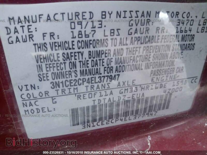 2014 Nissan VERSA NOTE (VIN 3N1CE2CP4EL377947) — фото 9 из 10