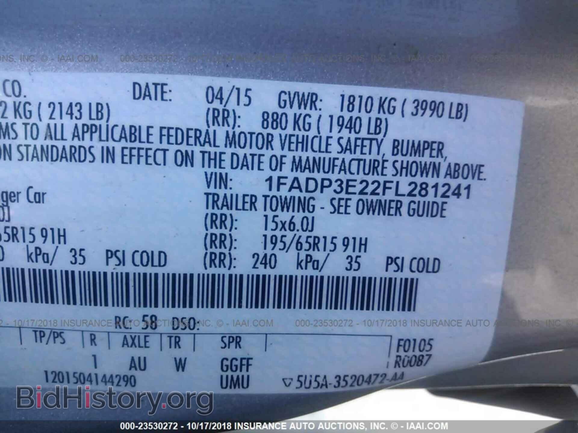2015 FORD FOCUS - VIN: 1FADP3E22FL281241 - Photo 9
