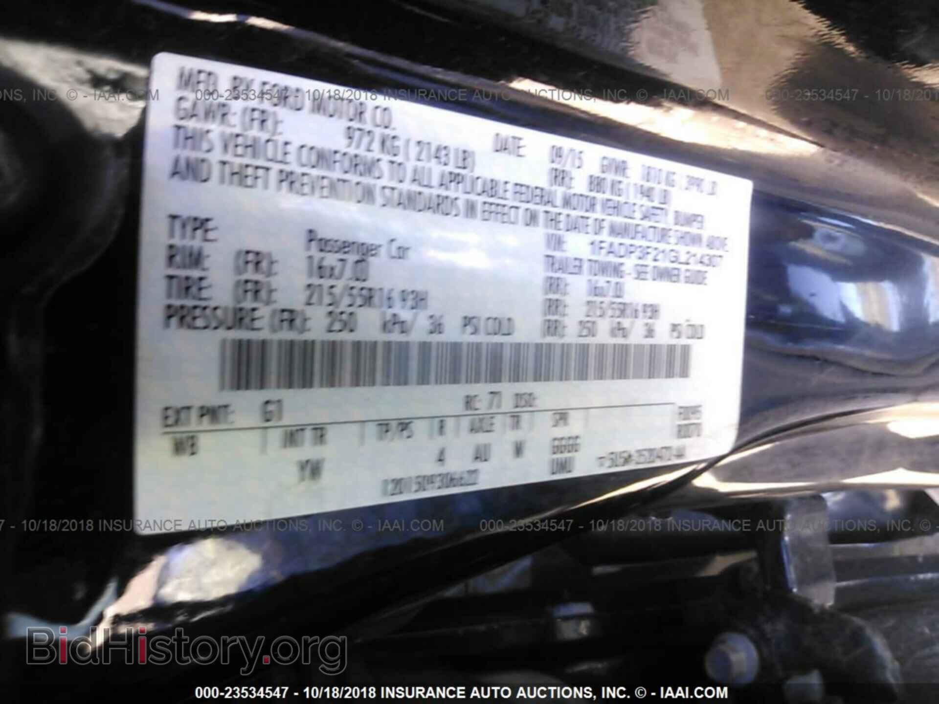 2016 FORD FOCUS - VIN: 1FADP3F21GL214307 - Фото 9