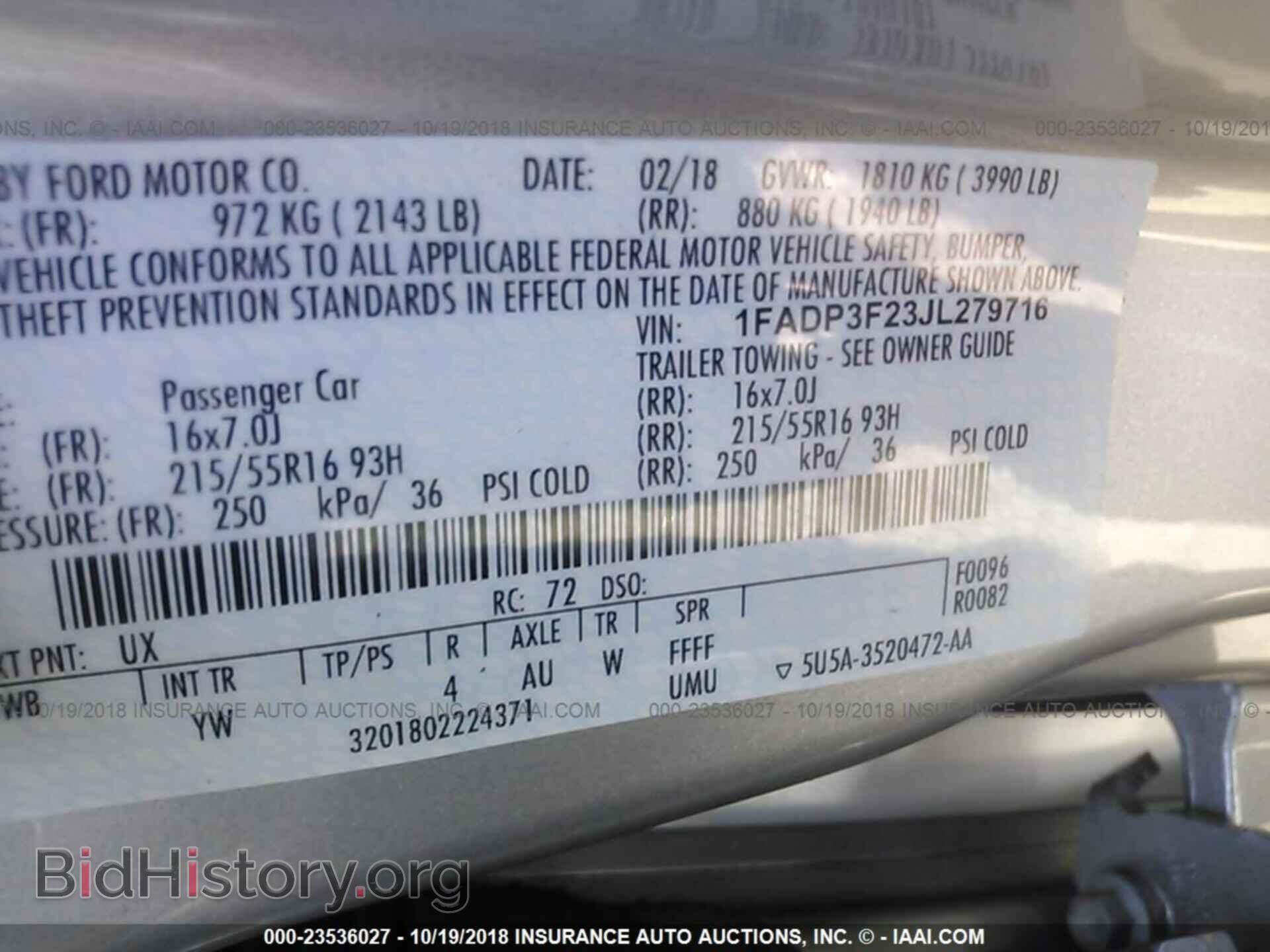2018 Ford Focus - VIN: 1FADP3F23JL279716 - Фото 9