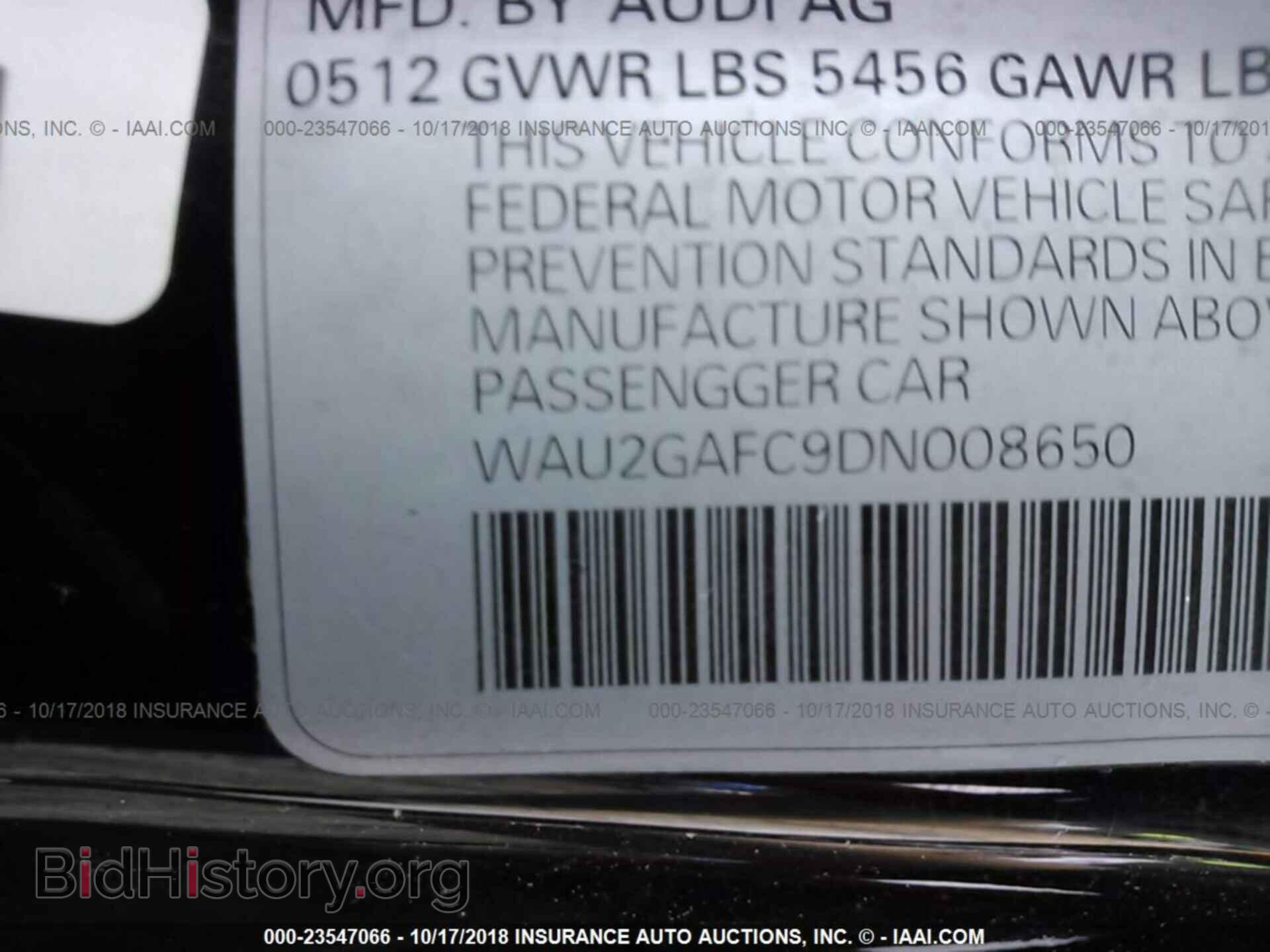 2013 Audi A7 - VIN: WAU2GAFC9DN008650 - Photo 9