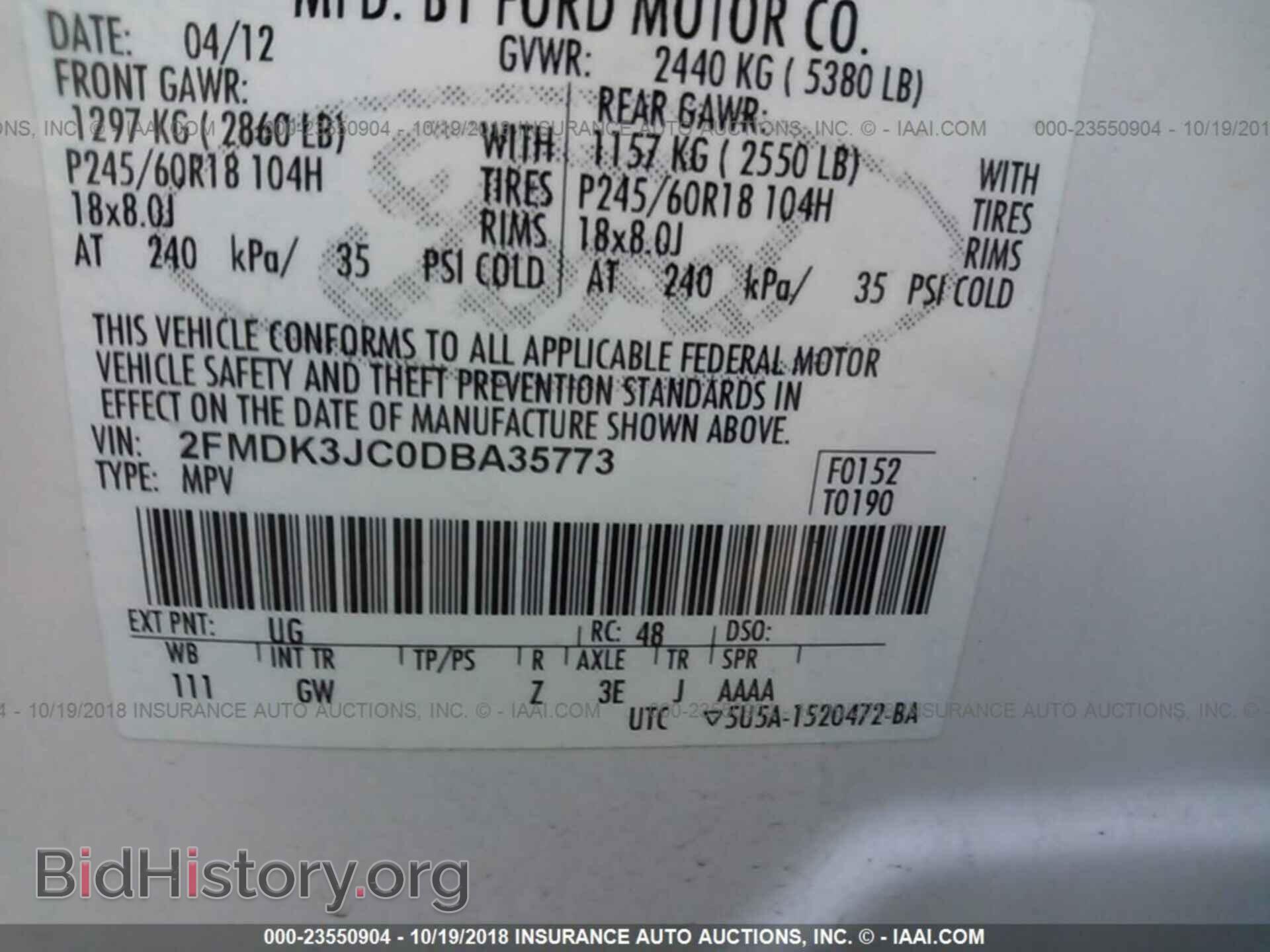 2013 Ford Edge - VIN: 2FMDK3JC0DBA35773 - Photo 9