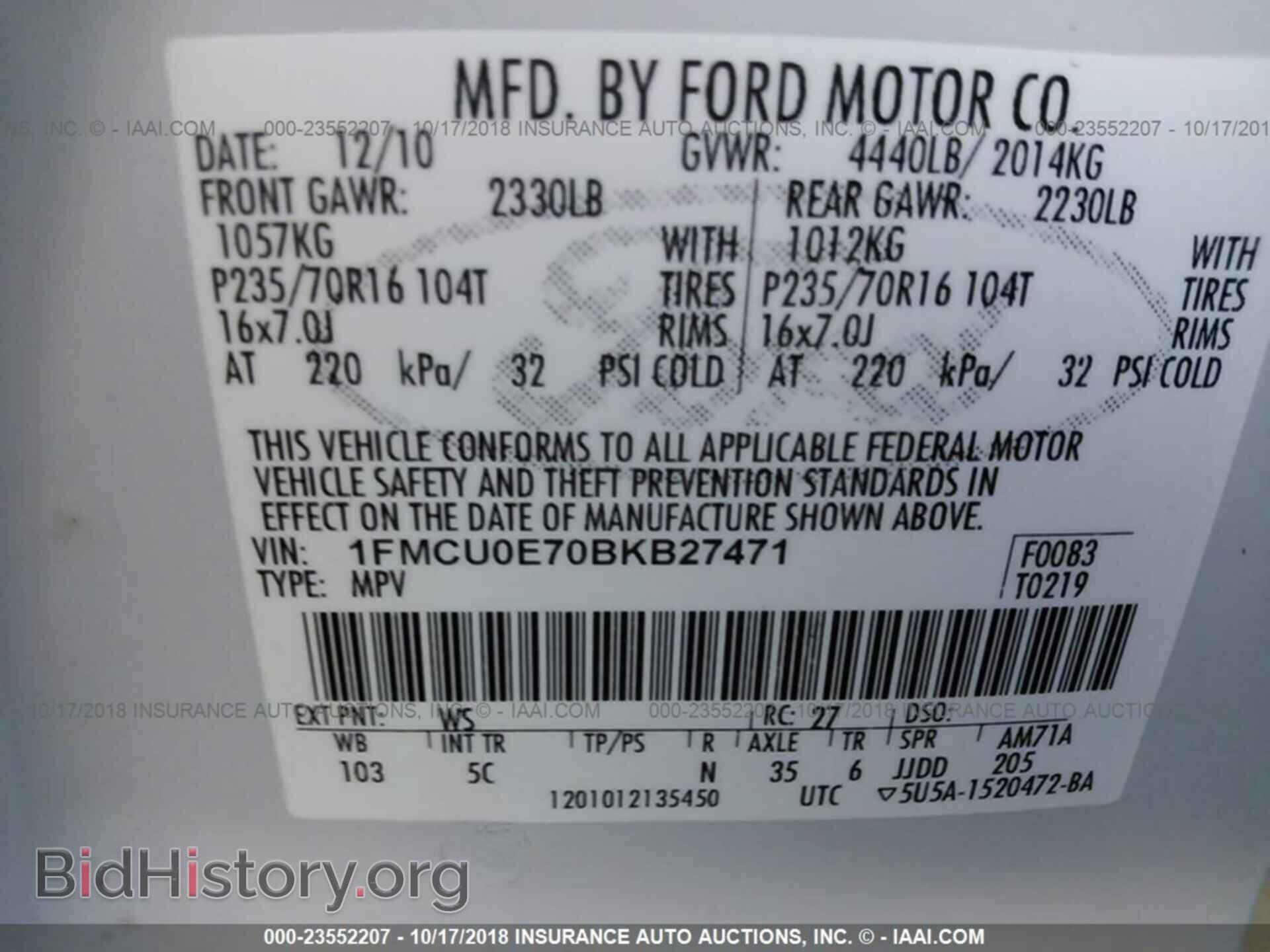 2011 Ford Escape - VIN: 1FMCU0E70BKB27471 - Photo 9