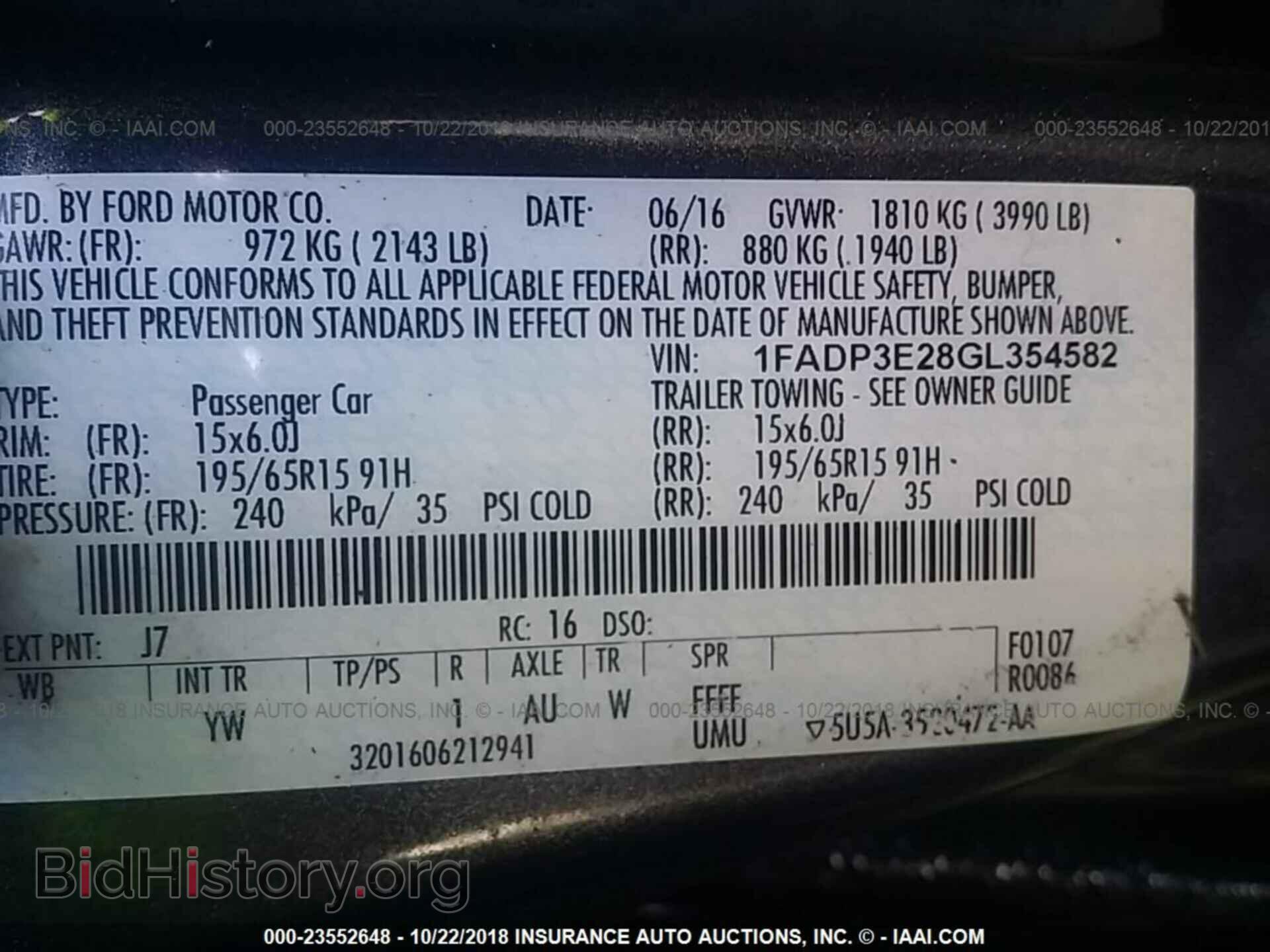 2016 FORD FOCUS - VIN: 1FADP3E28GL354582 - Photo 9
