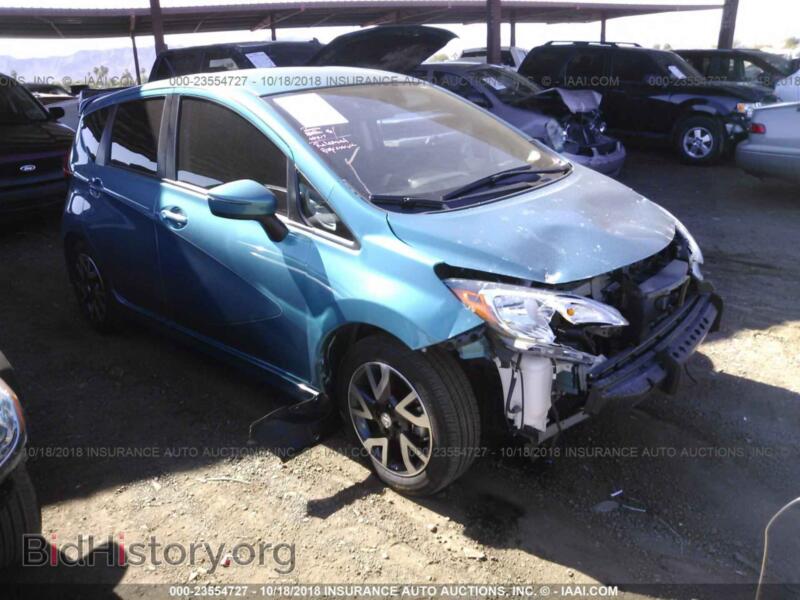 2016 Nissan VERSA NOTE (VIN 3N1CE2CP3GL397299) — фото 1 из 10, IAAI, повреждение: передняя часть