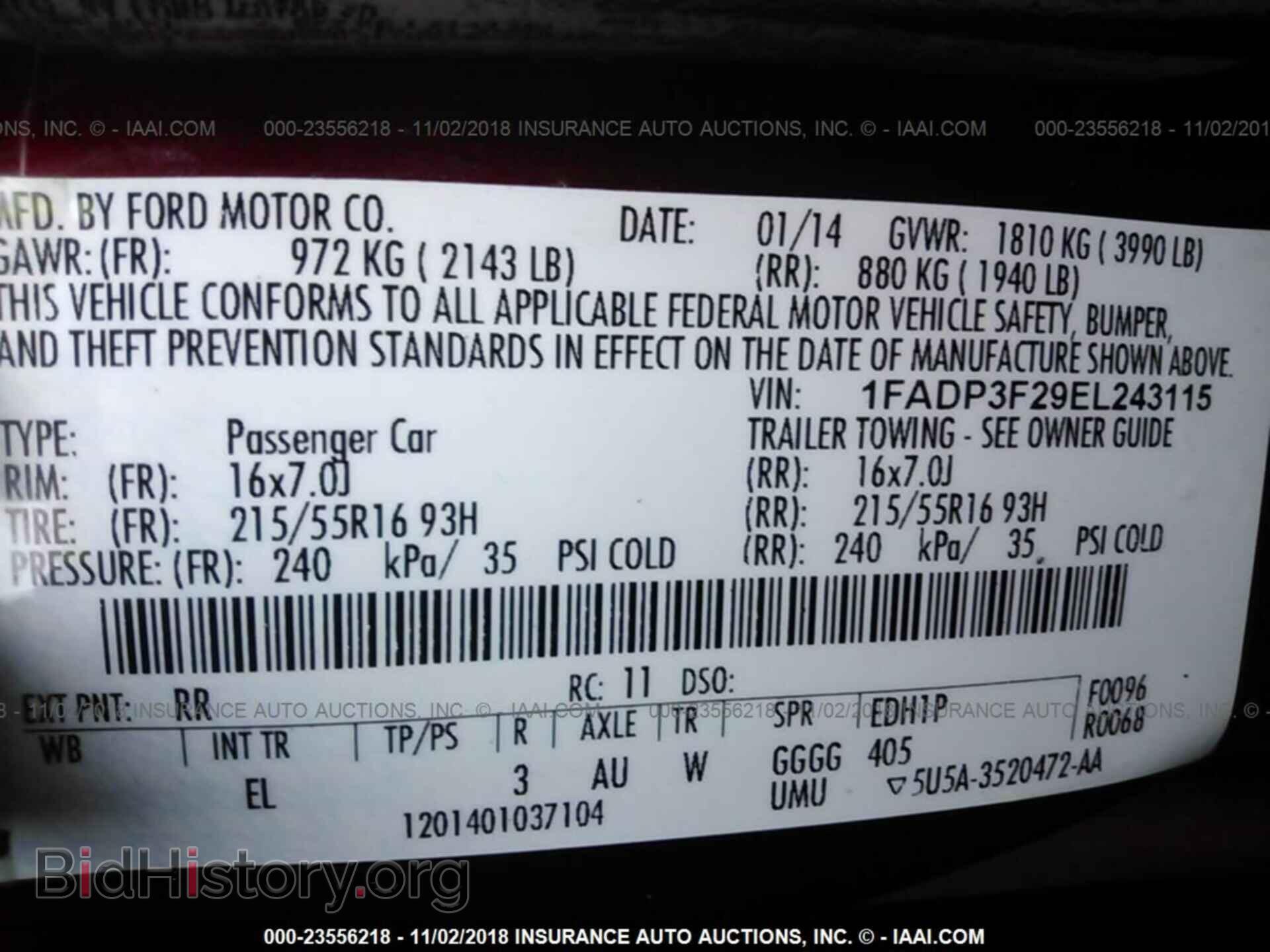 2014 FORD FOCUS - VIN: 1FADP3F29EL243115 - Photo 9