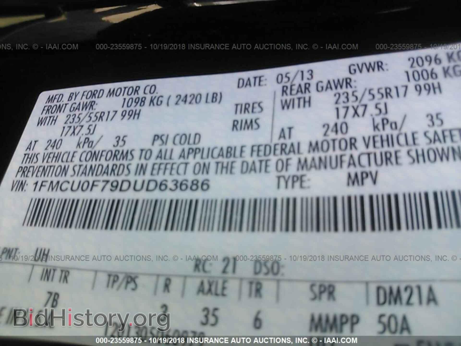 2013 Ford Escape - VIN: 1FMCU0F79DUD63686 - Photo 9