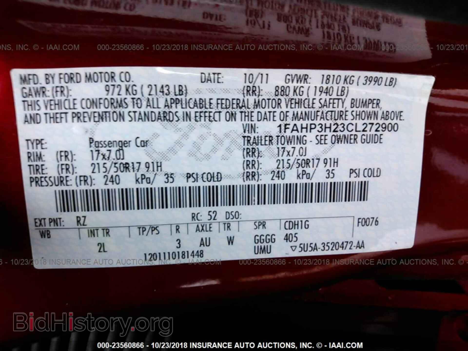 2012 Ford Focus - VIN: 1FAHP3H23CL272900 - Photo 9