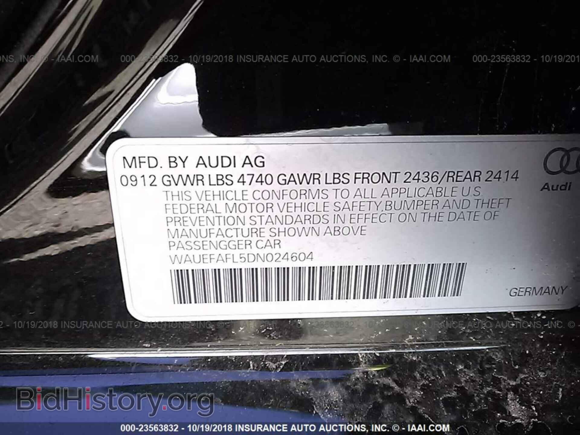2013 Audi A4 - VIN: WAUEFAFL5DN024604 - Фото 9