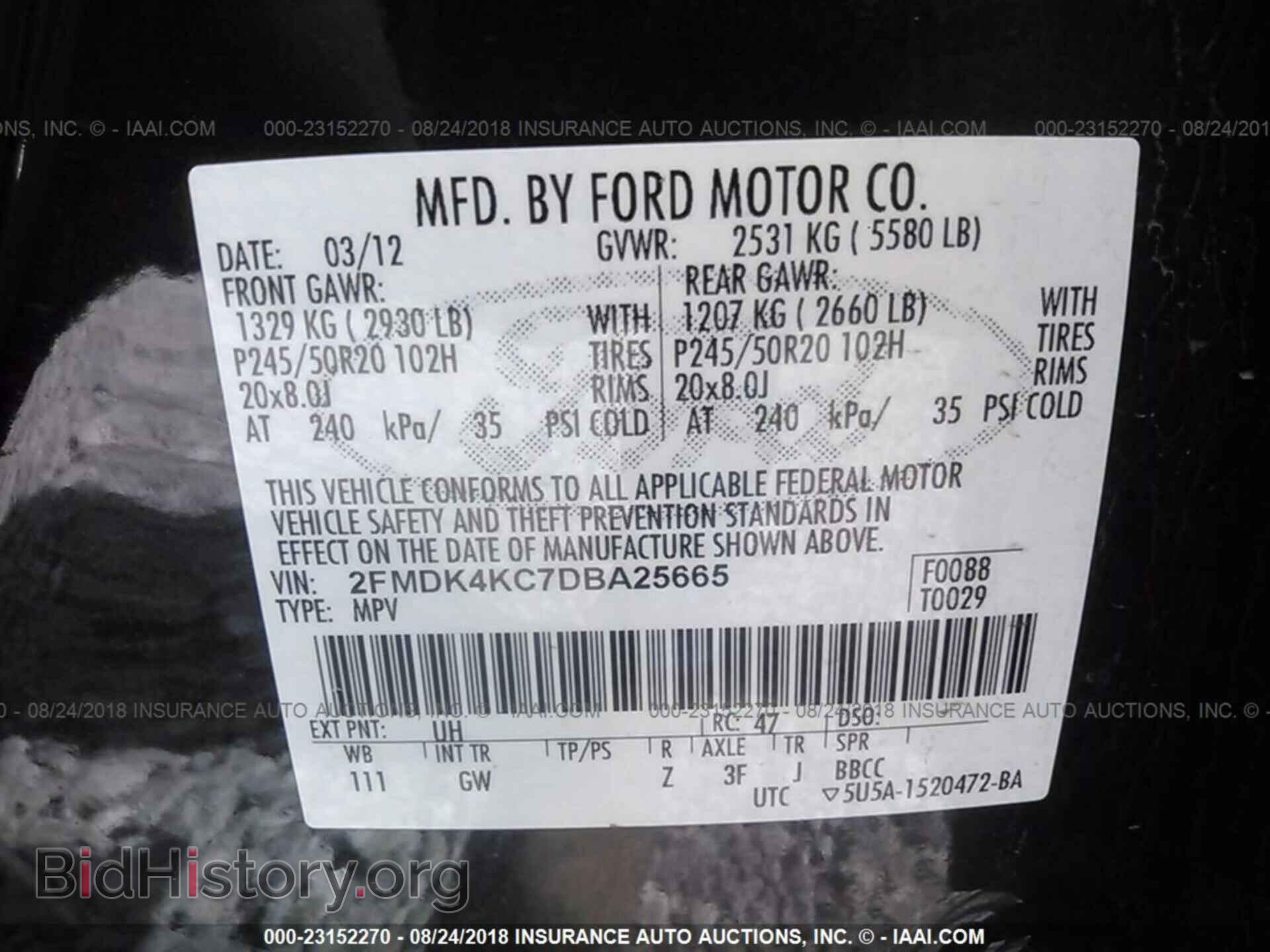 2013 FORD EDGE - VIN: 2FMDK4KC7DBA25665 - Photo 9