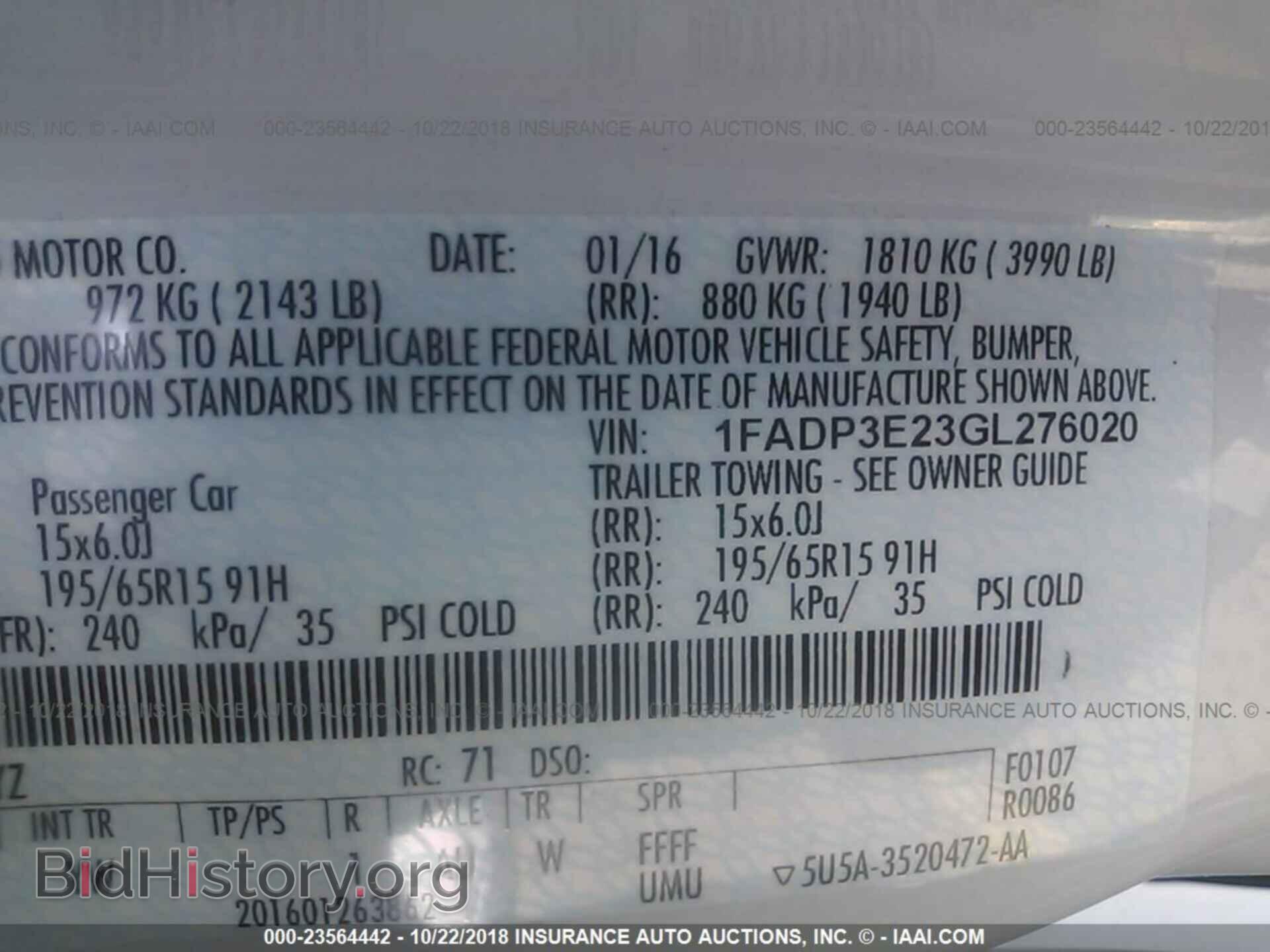 2016 FORD FOCUS - VIN: 1FADP3E23GL276020 - Photo 9