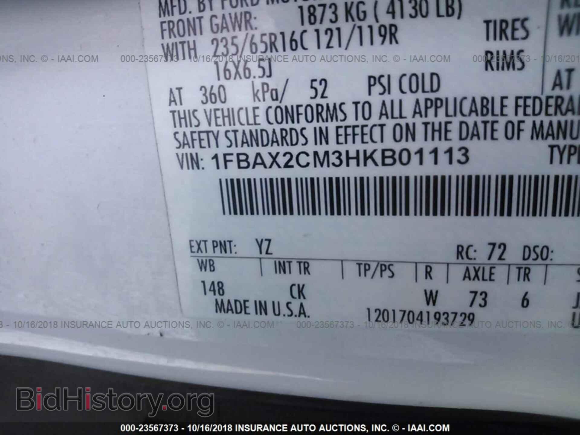 2017 Ford Transit - VIN: 1FBAX2CM3HKB01113 - Photo 9