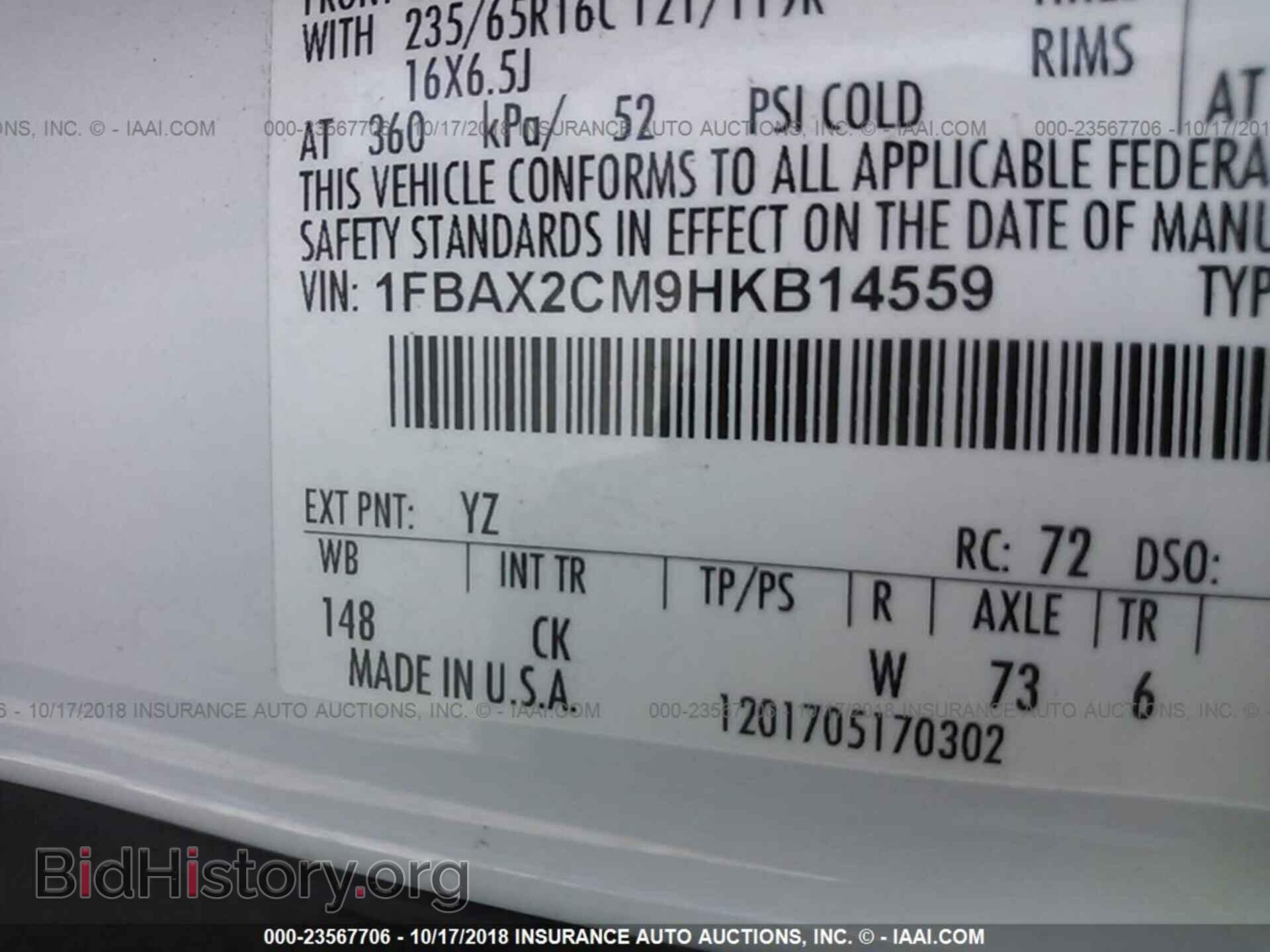 2017 Ford Transit - VIN: 1FBAX2CM9HKB14559 - Photo 9