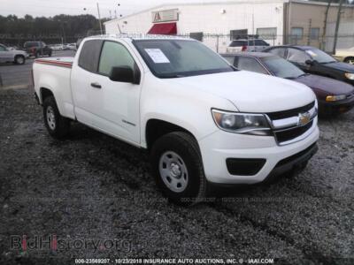 2015 Chevrolet COLORADO, white — VIN 1GCHSAEA7F1187678, IAAI