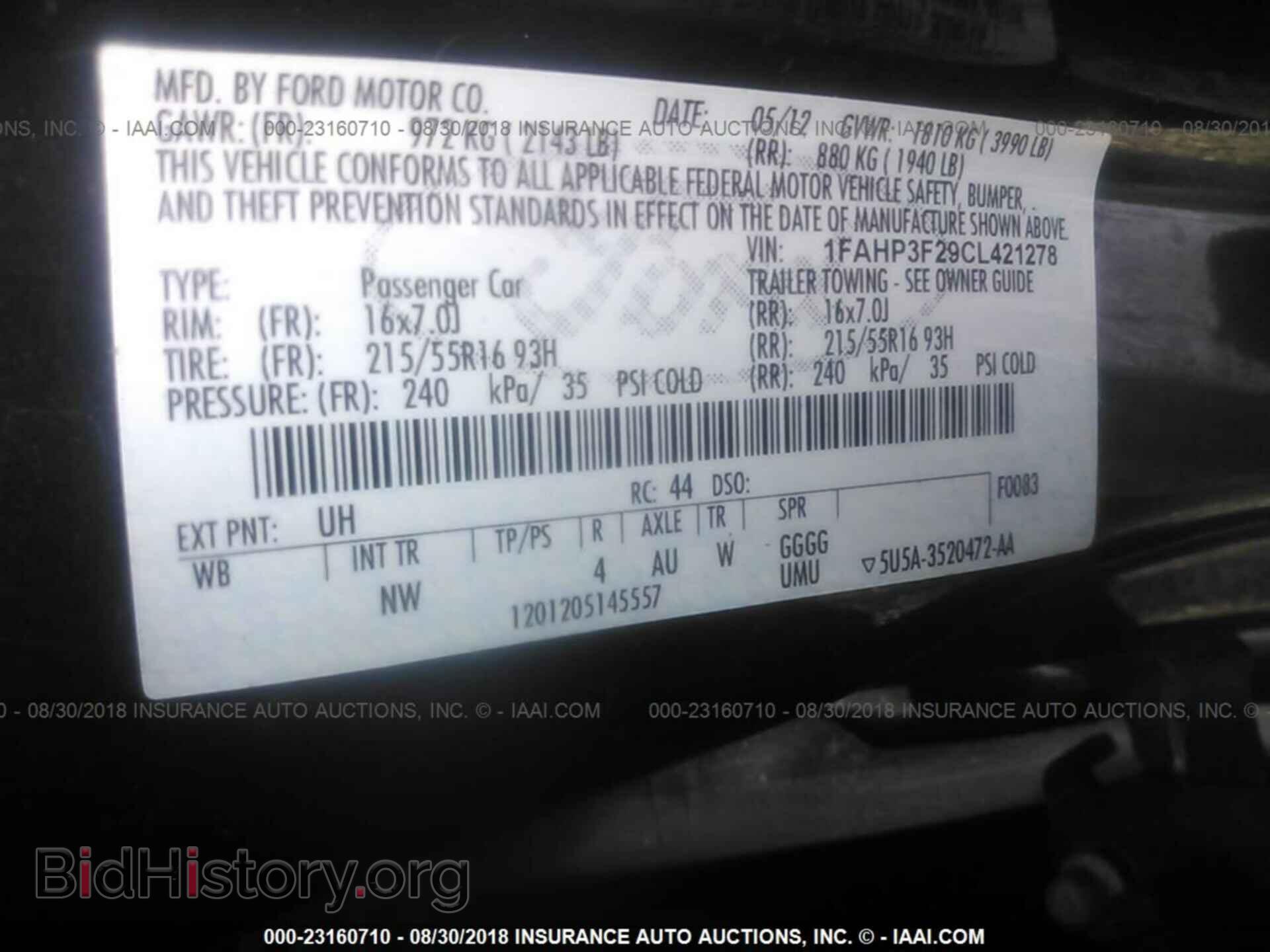 2012 FORD FOCUS - VIN: 1FAHP3F29CL421278 - Photo 9