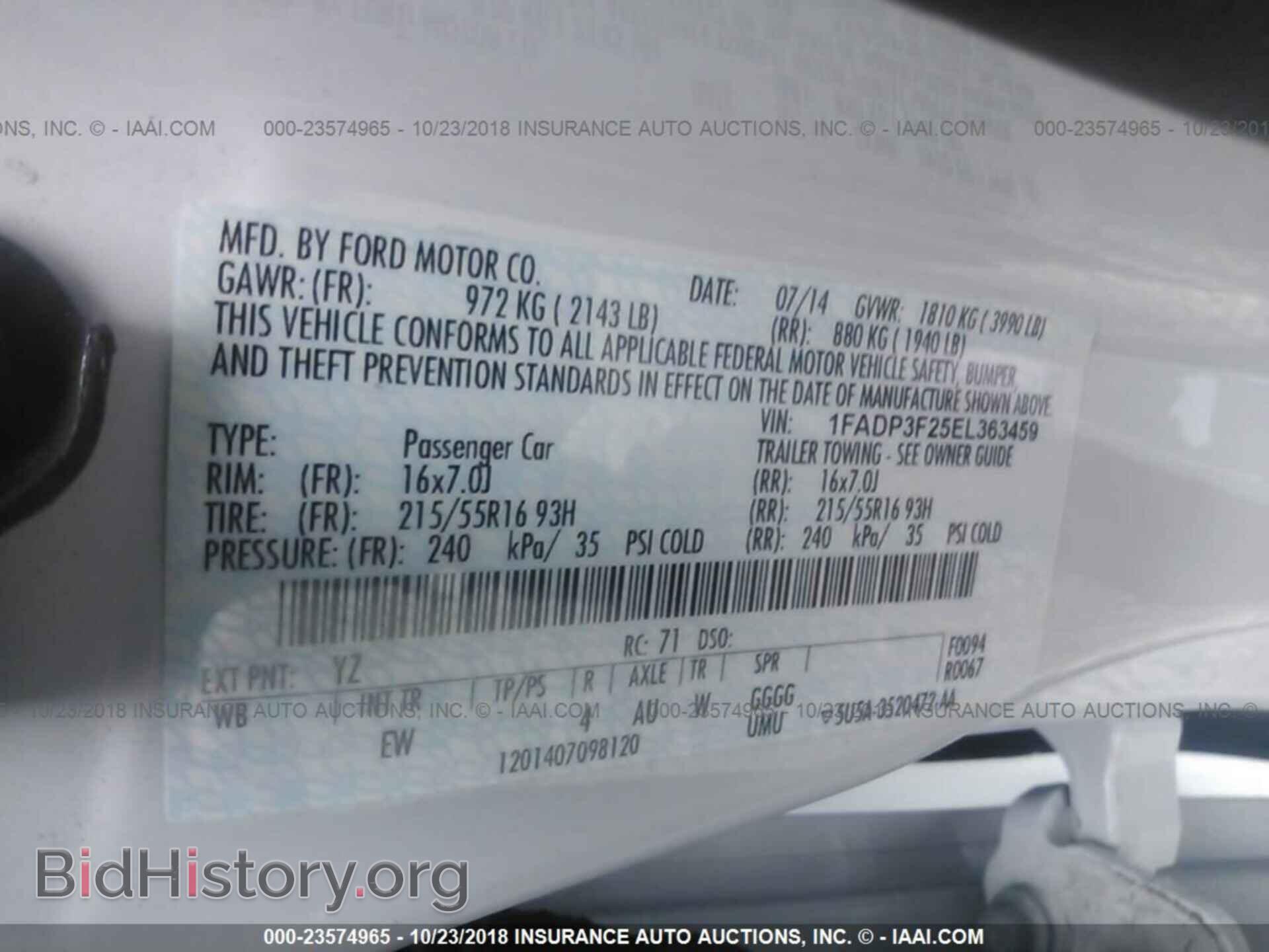 2014 Ford Focus - VIN: 1FADP3F25EL363459 - Фото 9