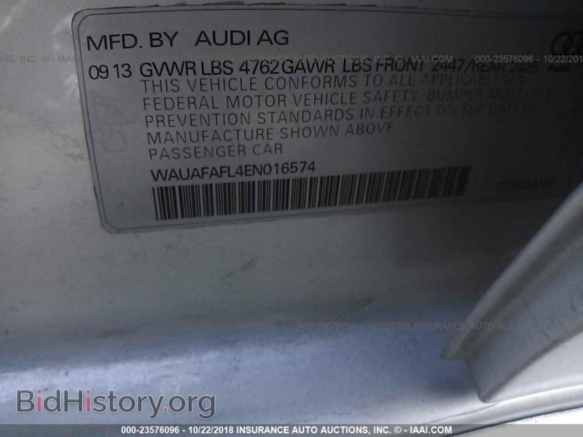 2014 Audi A4 - VIN: WAUAFAFL4EN016574 - Photo 9