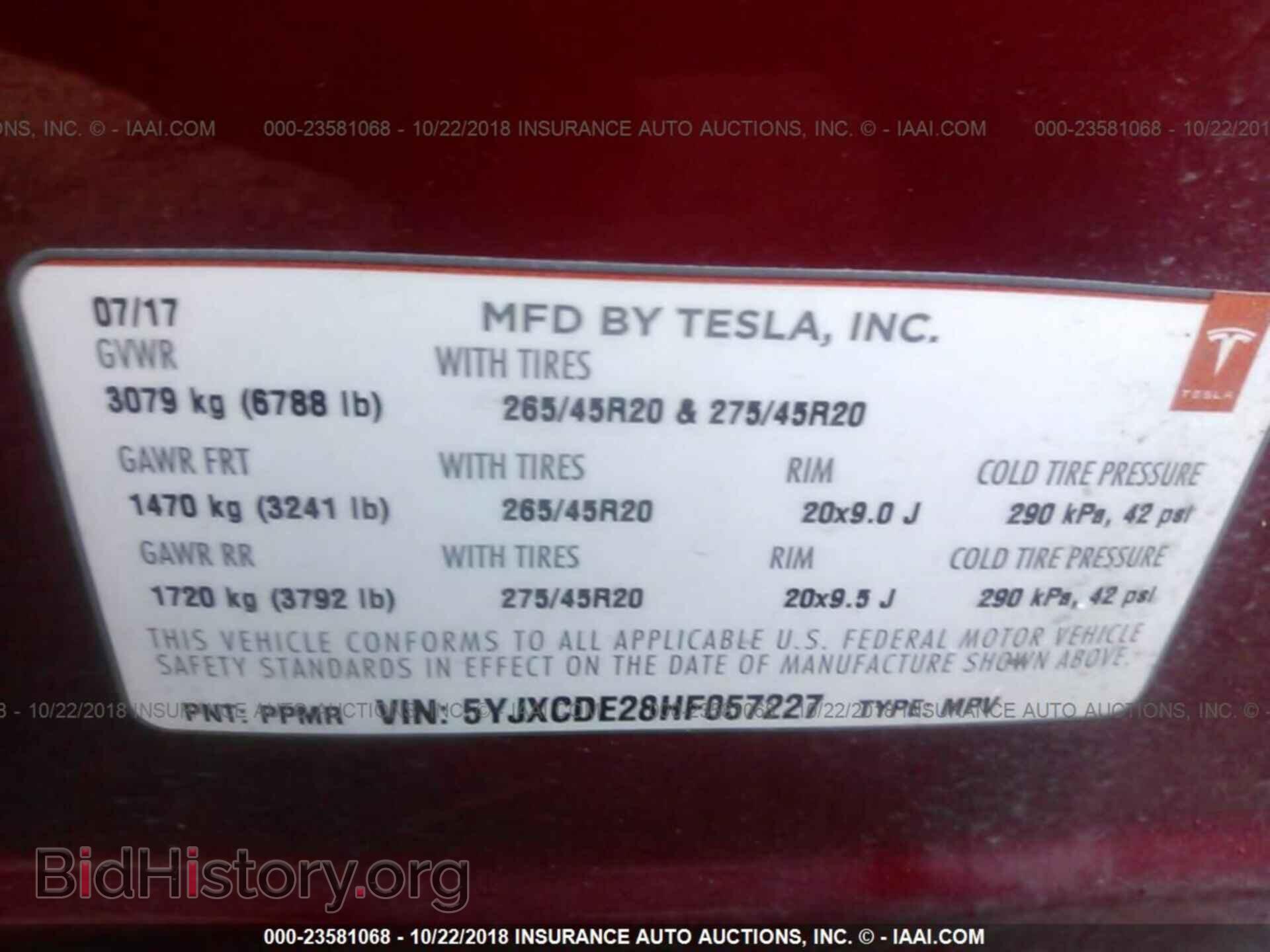 2017 Tesla Model x - VIN: 5YJXCDE28HF057227 - Photo 9