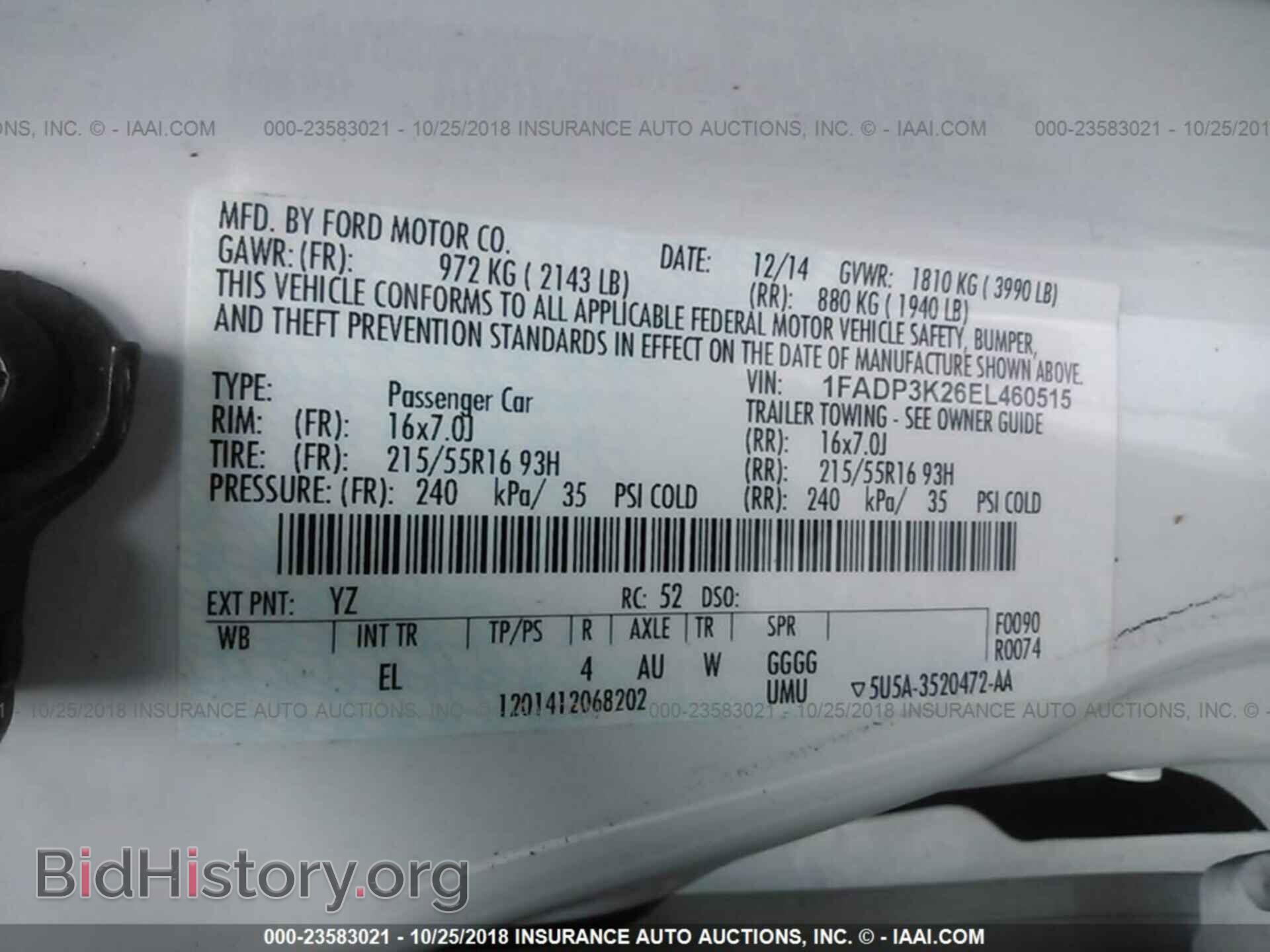 2014 Ford Focus - VIN: 1FADP3K26EL460515 - Фото 9