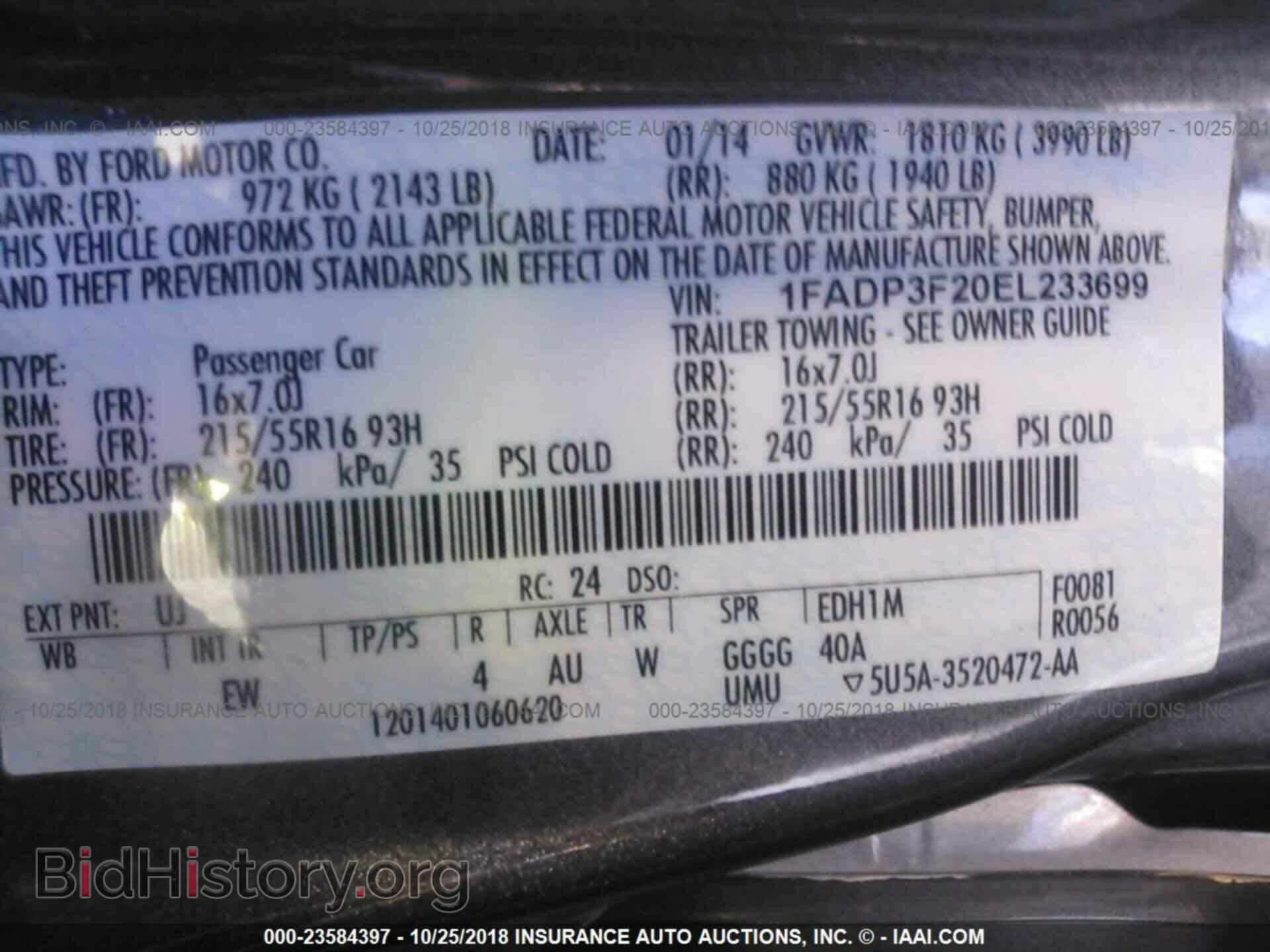 2014 FORD FOCUS - VIN: 1FADP3F20EL233699 - Photo 9