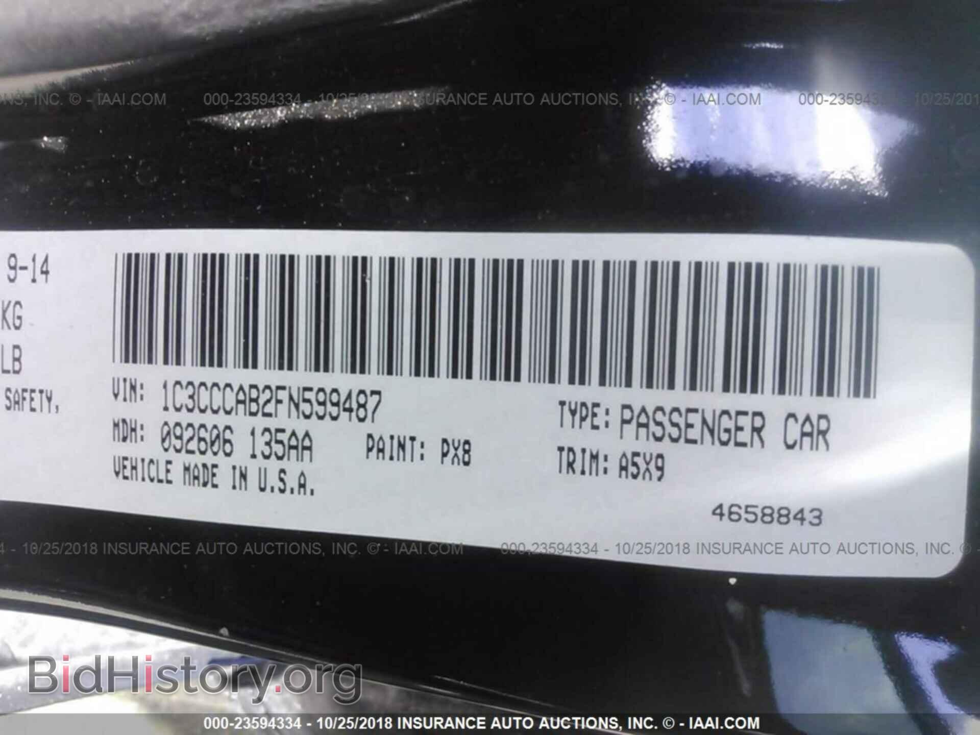 2015 Chrysler 200 - VIN: 1C3CCCAB2FN599487 - Photo 9