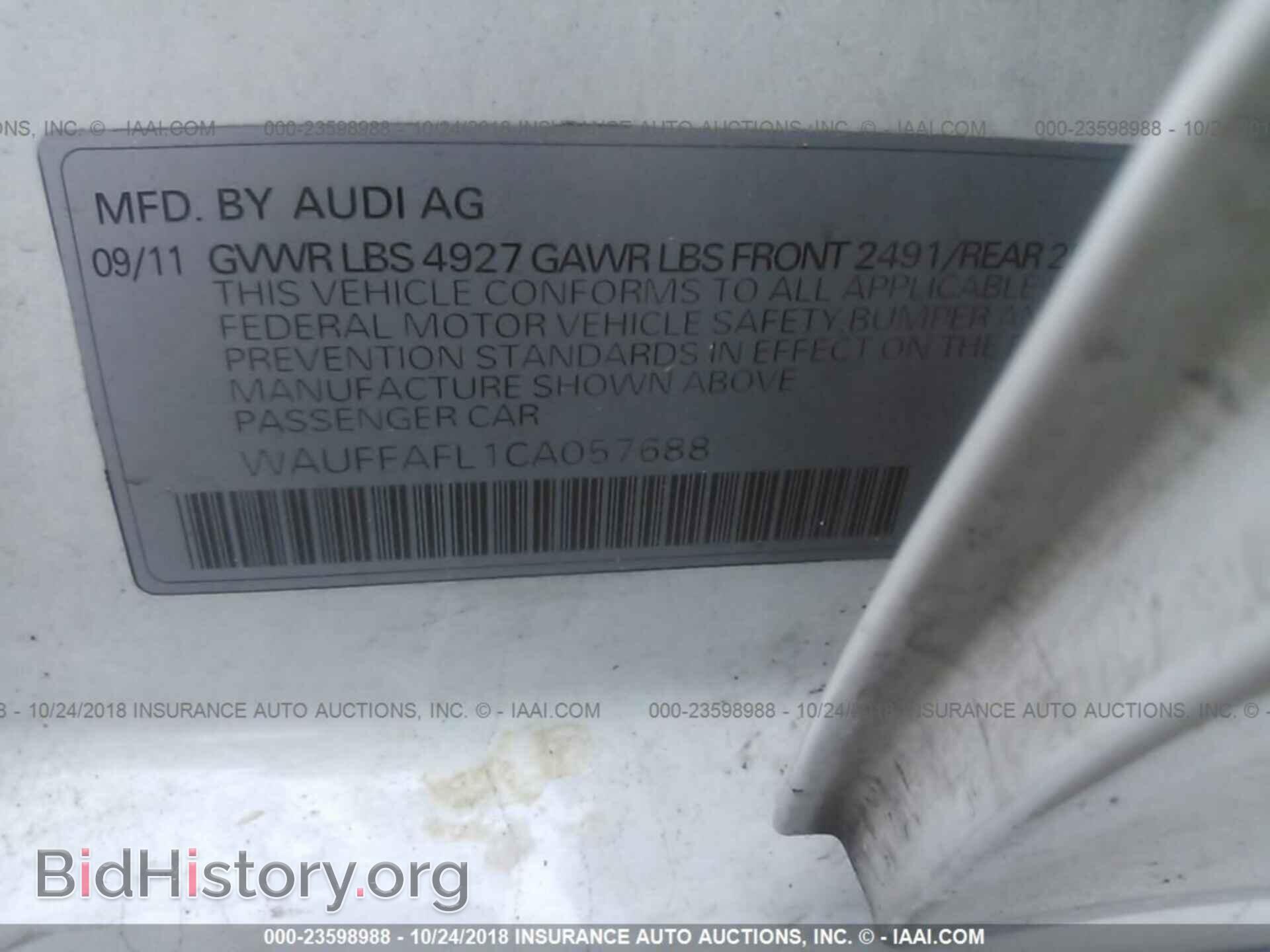 2012 Audi A4 - VIN: WAUFFAFL1CA057688 - Photo 9