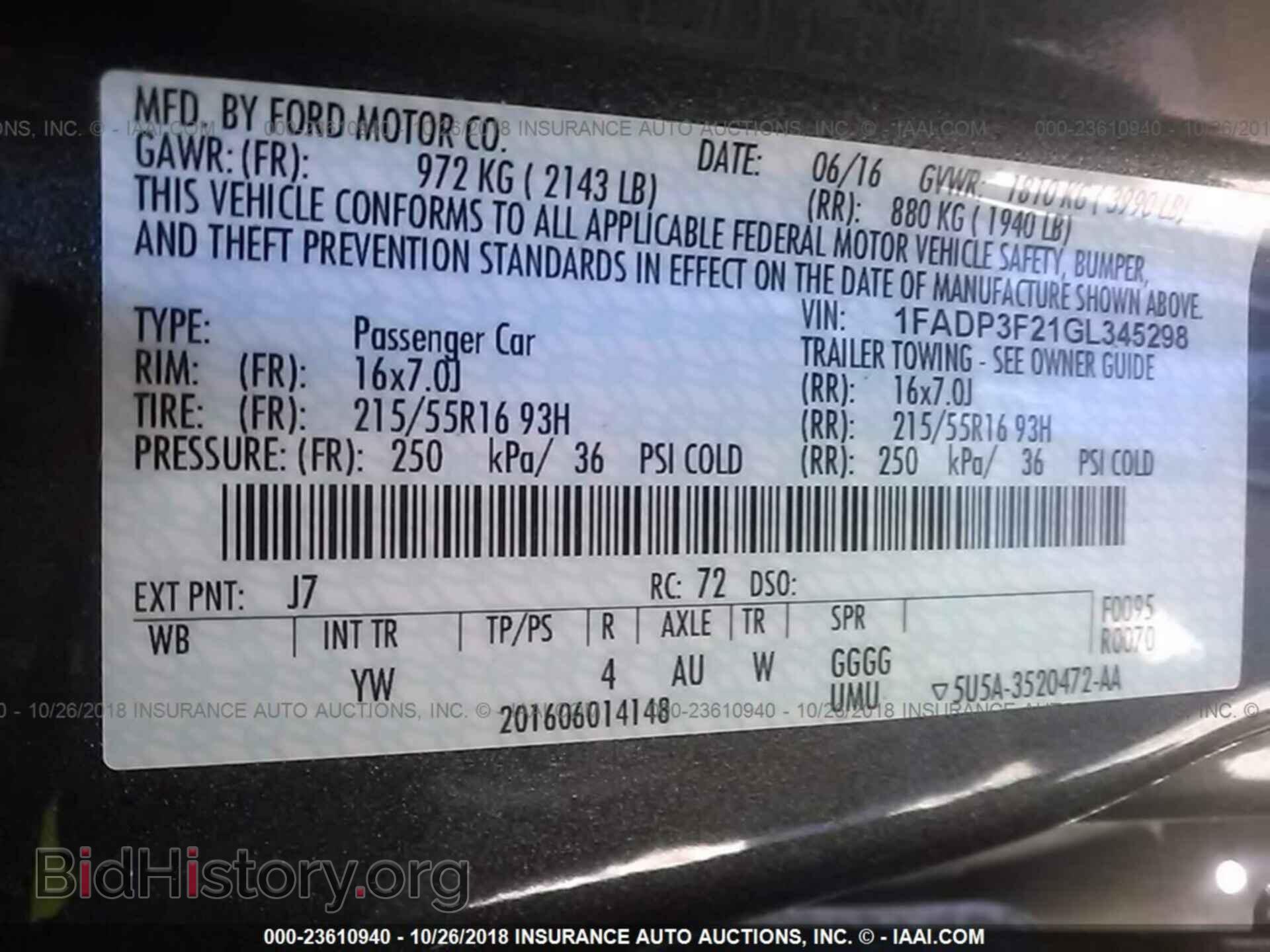 2016 Ford Focus - VIN: 1FADP3F21GL345298 - Фото 9