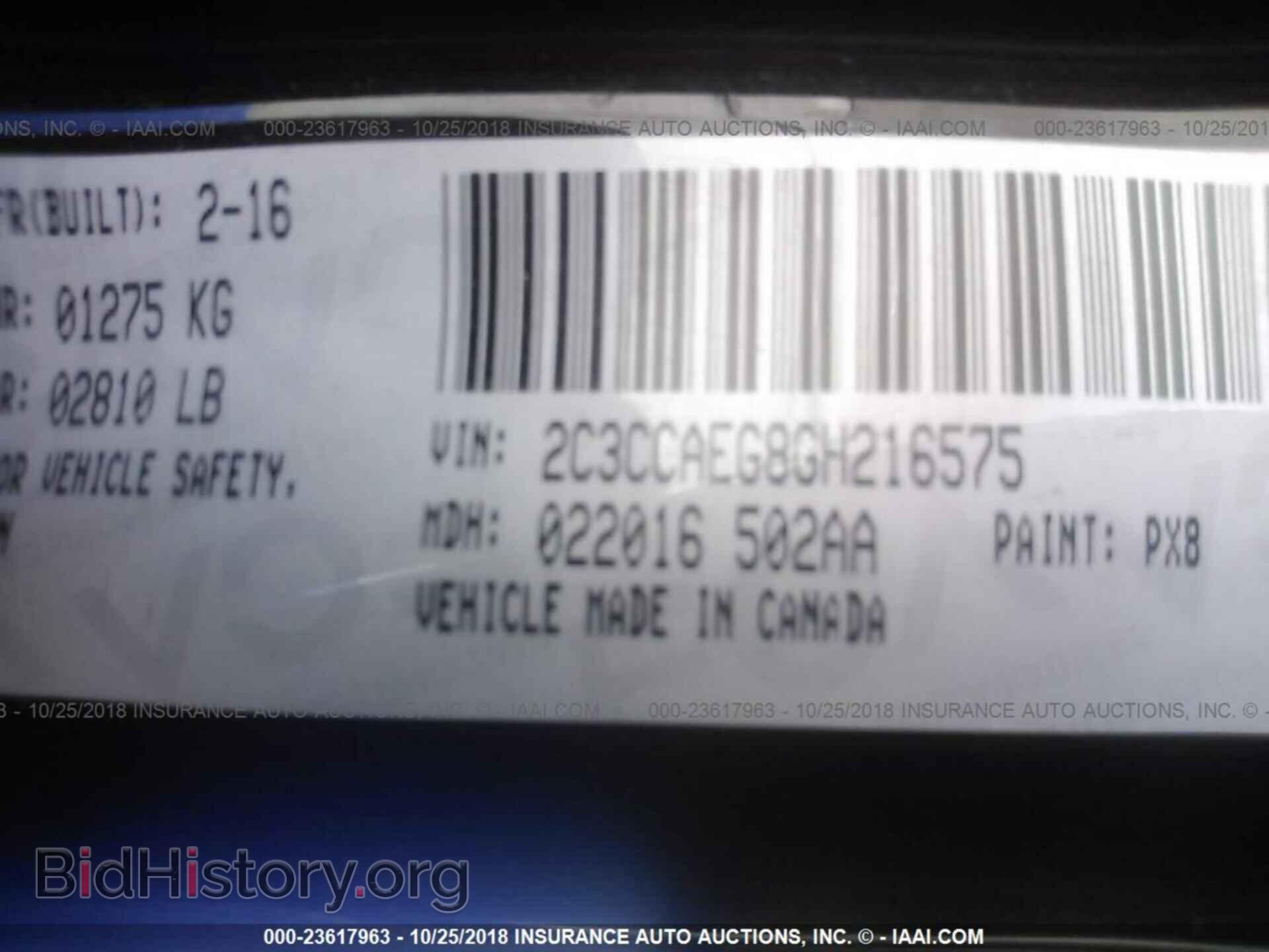 2016 CHRYSLER 300C - VIN: 2C3CCAEG8GH216575 - Фото 9
