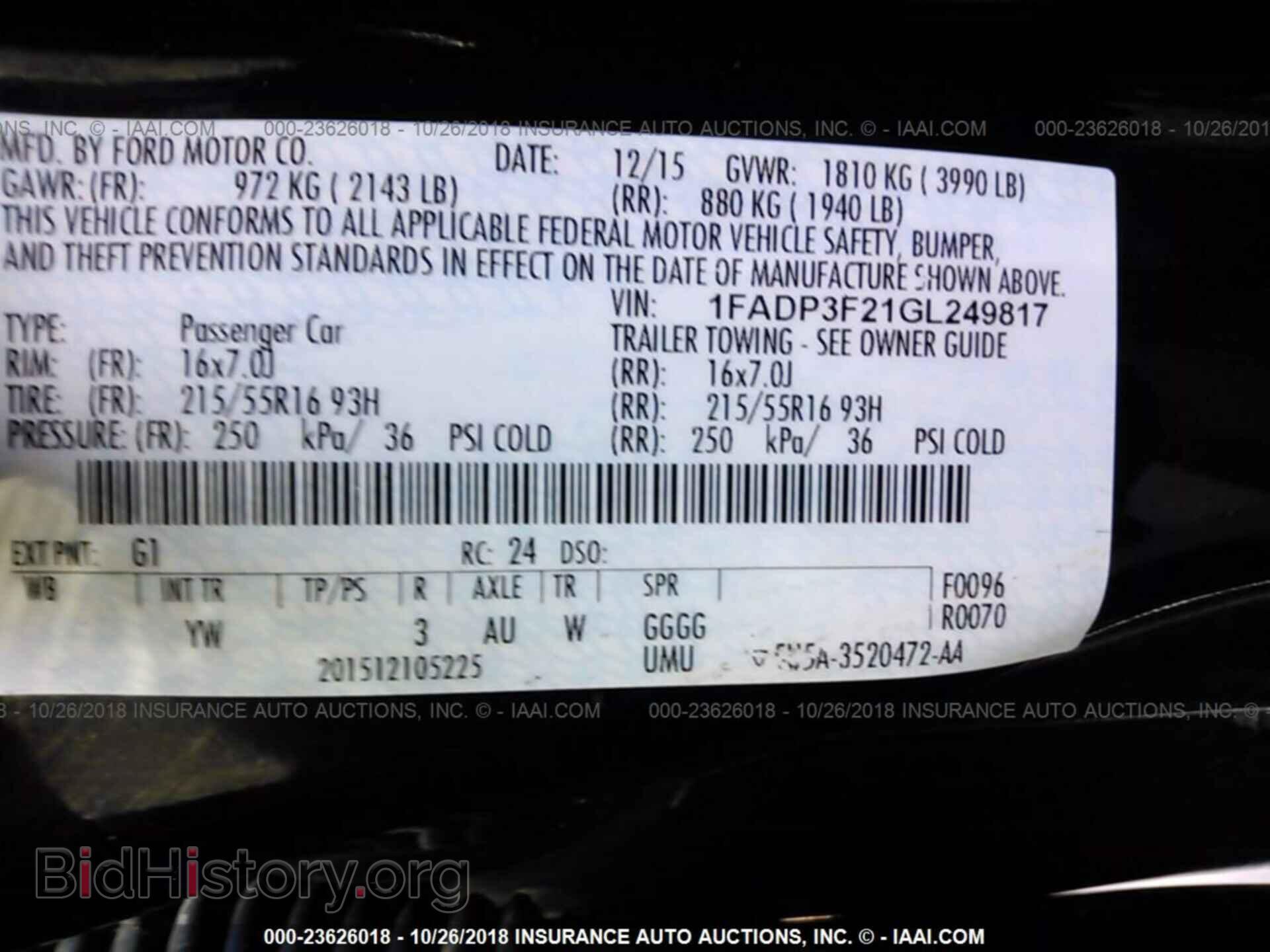 2016 Ford Focus - VIN: 1FADP3F21GL249817 - Фото 9