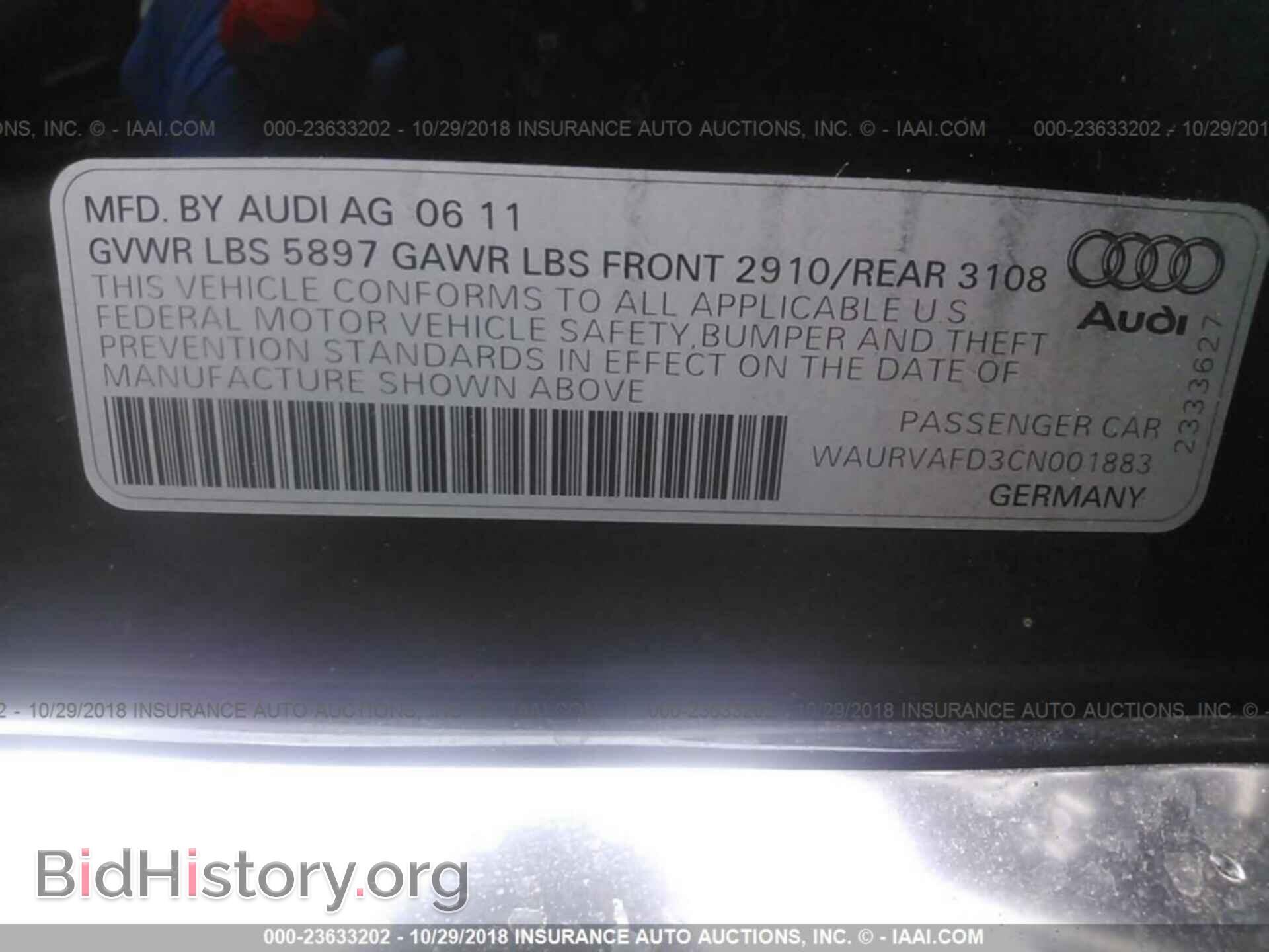 2012 Audi A8 - VIN: WAURVAFD3CN001883 - Photo 9