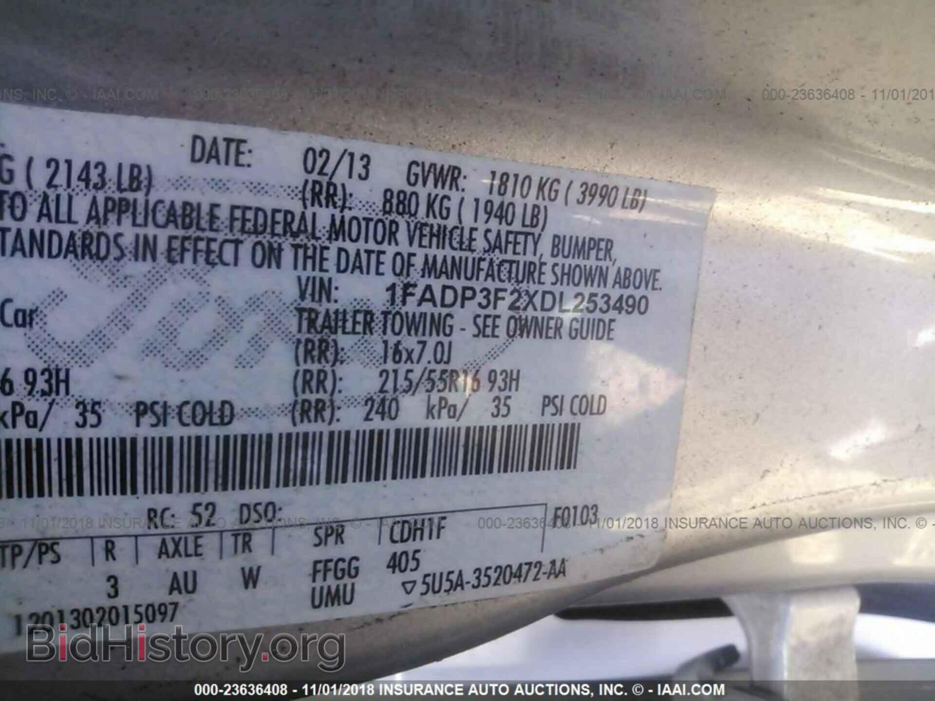 2013 FORD FOCUS - VIN: 1FADP3F2XDL253490 - Фото 9