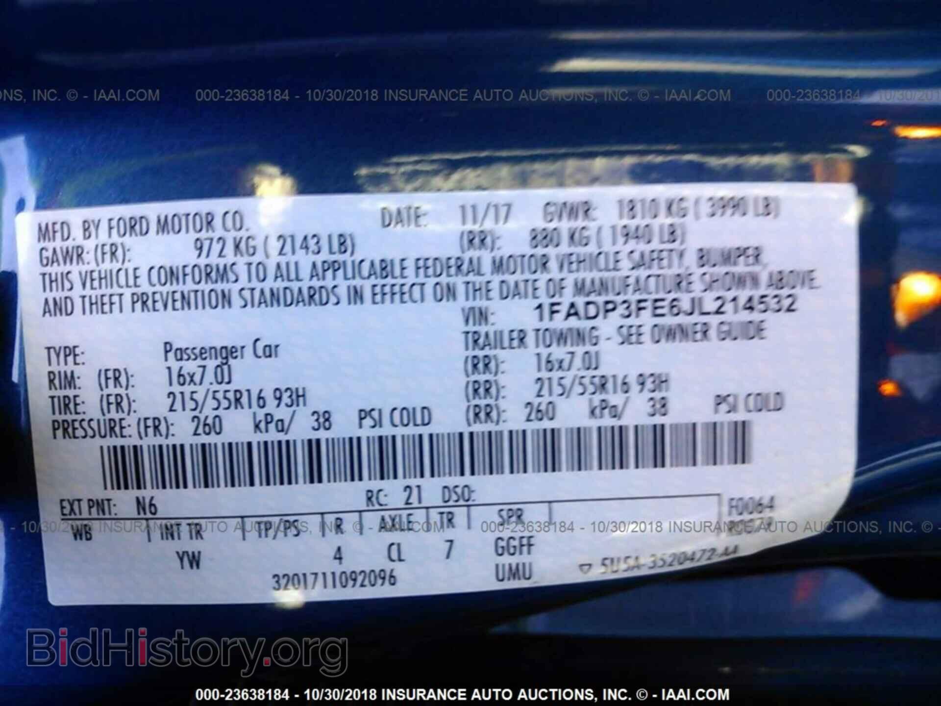 2018 FORD FOCUS - VIN: 1FADP3FE6JL214532 - Фото 9