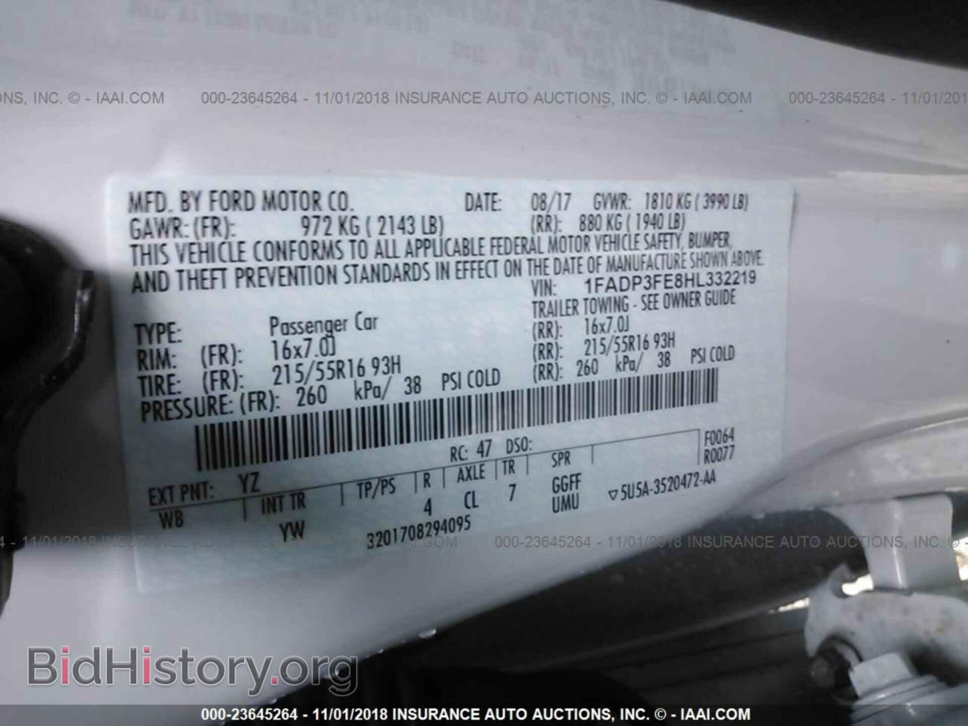 2017 FORD FOCUS - VIN: 1FADP3FE8HL332219 - Фото 9