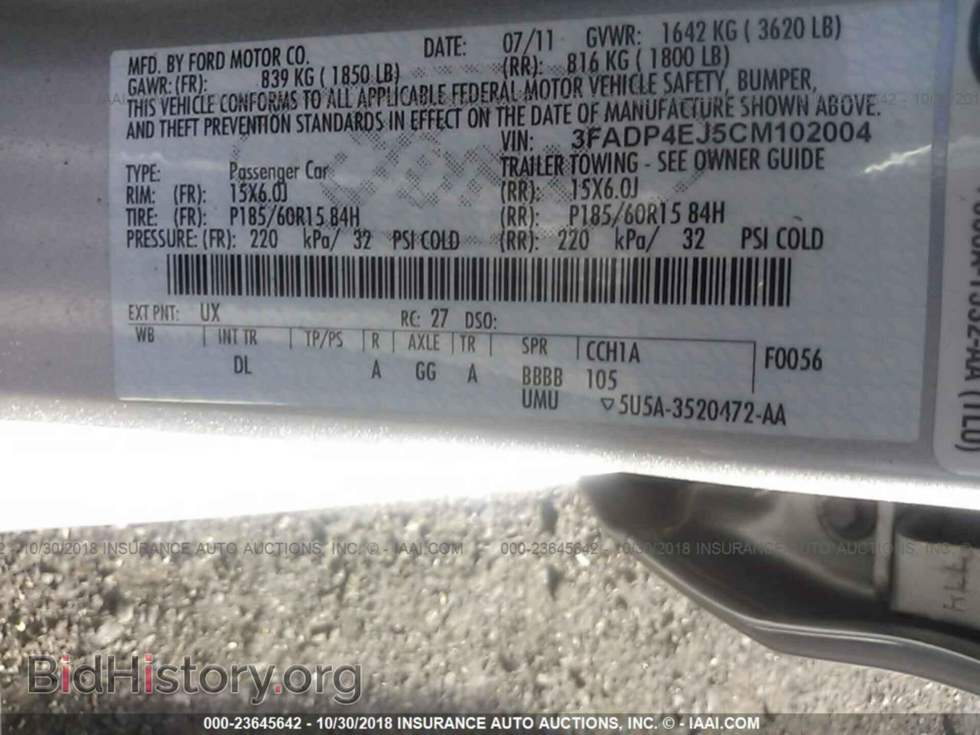 2012 FORD FIESTA - VIN: 3FADP4EJ5CM102004 - Photo 9