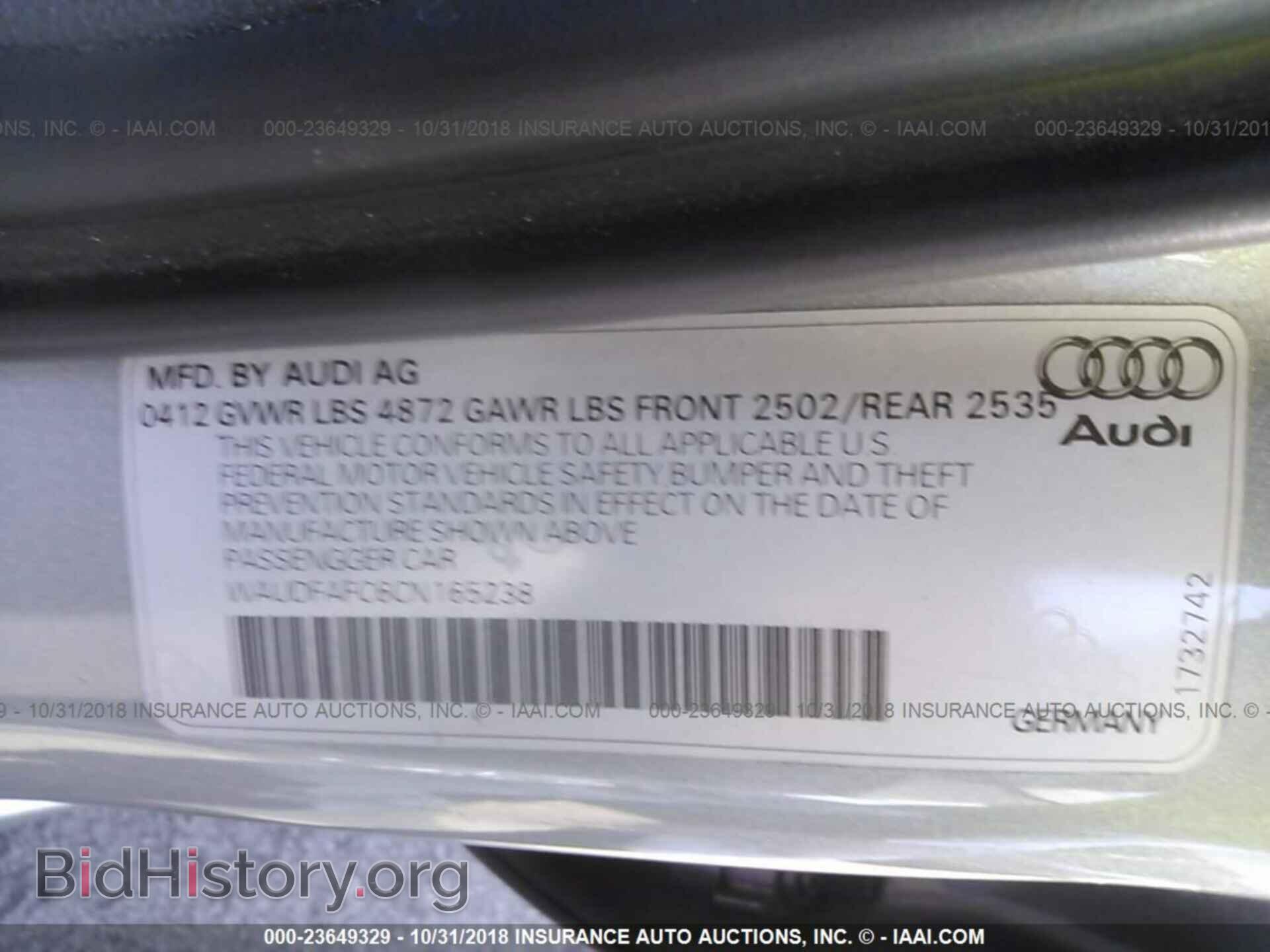 2012 Audi A6 - VIN: WAUDFAFC6CN165238 - Photo 9