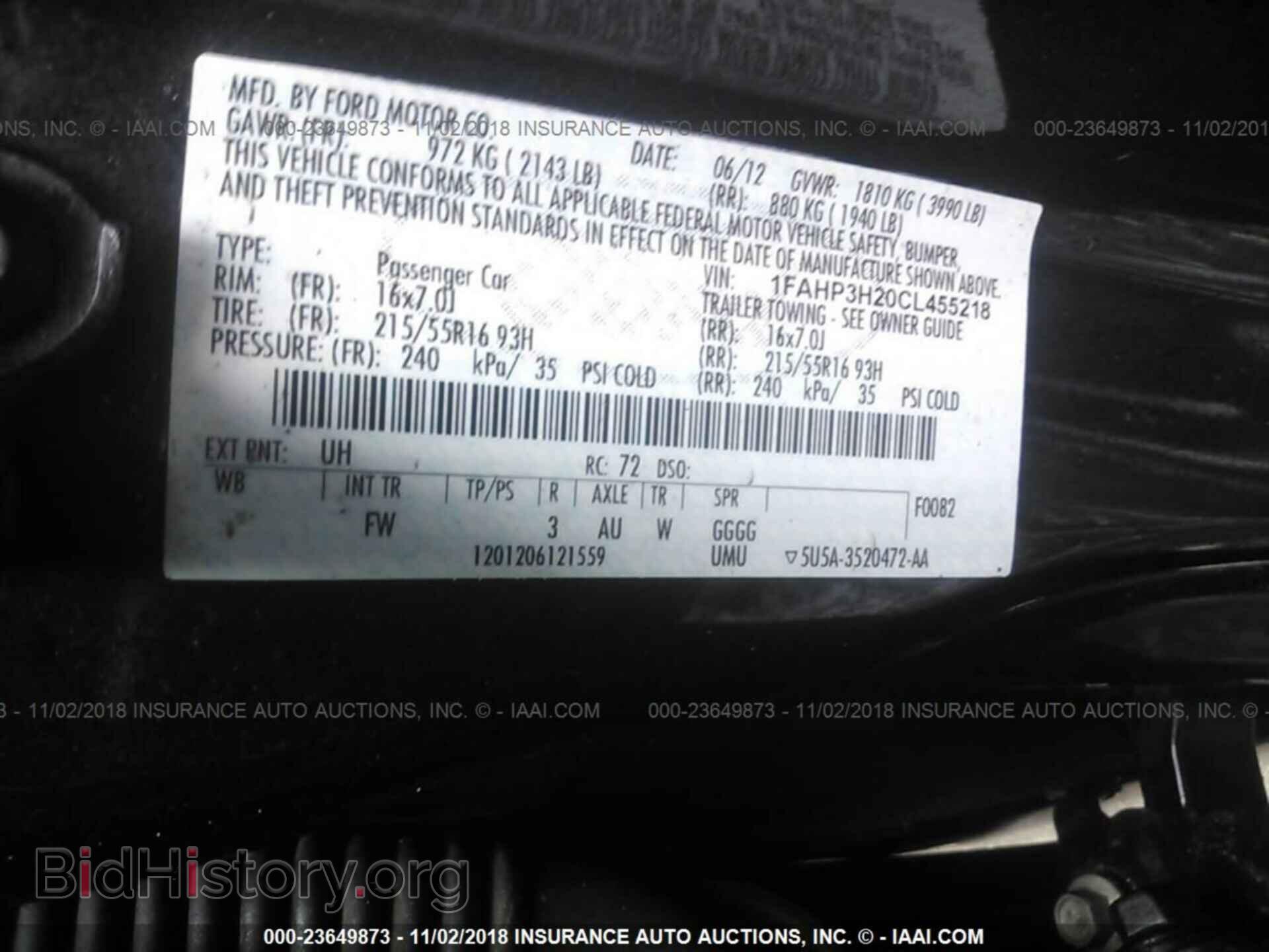 2012 Ford Focus - VIN: 1FAHP3H20CL455218 - Фото 9