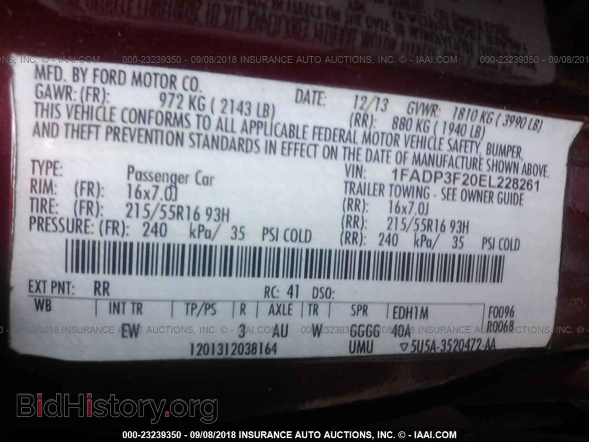 2014 FORD FOCUS - VIN: 1FADP3F20EL228261 - Photo 9