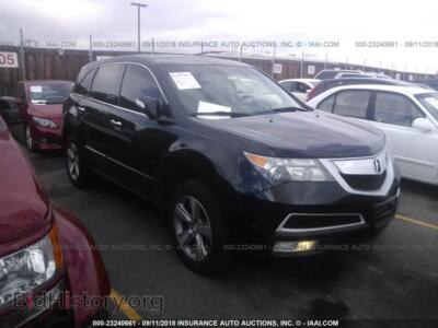 2012 Acura MDX, черный — VIN 2HNYD2H25CH527583, IAAI