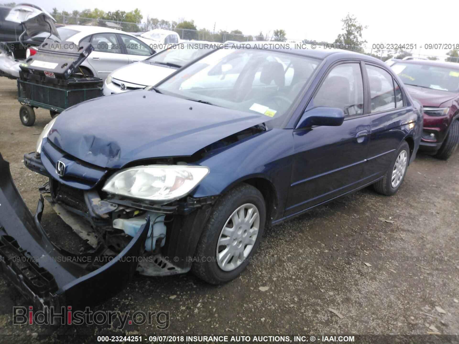 2005 HONDA CIVIC - VIN: 2HGES16565H564703 - Фото 2