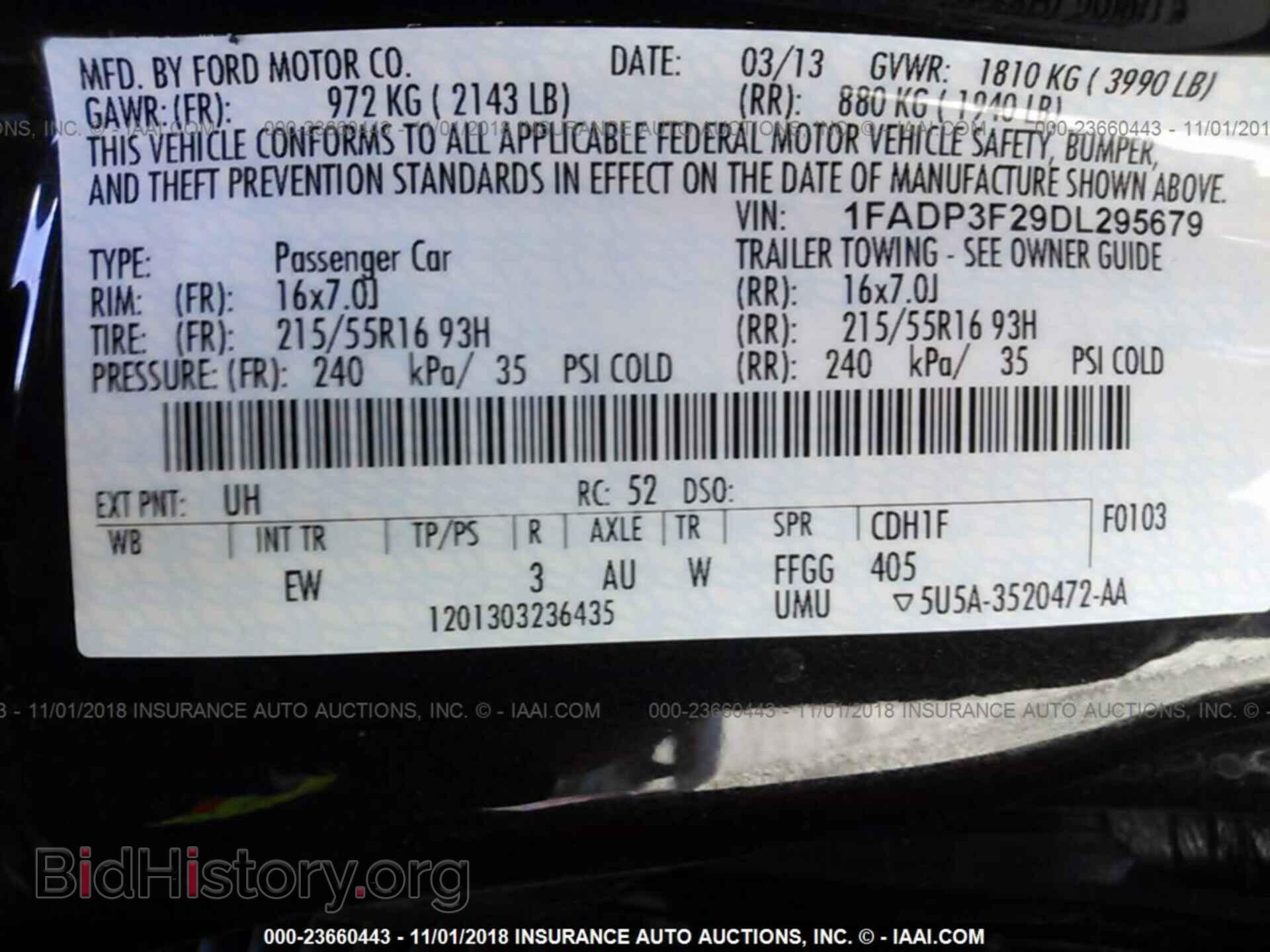 2013 Ford Focus - VIN: 1FADP3F29DL295679 - Фото 9