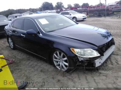 2007 Lexus LS, темно-синий — VIN JTHGL46FX75018526, IAAI