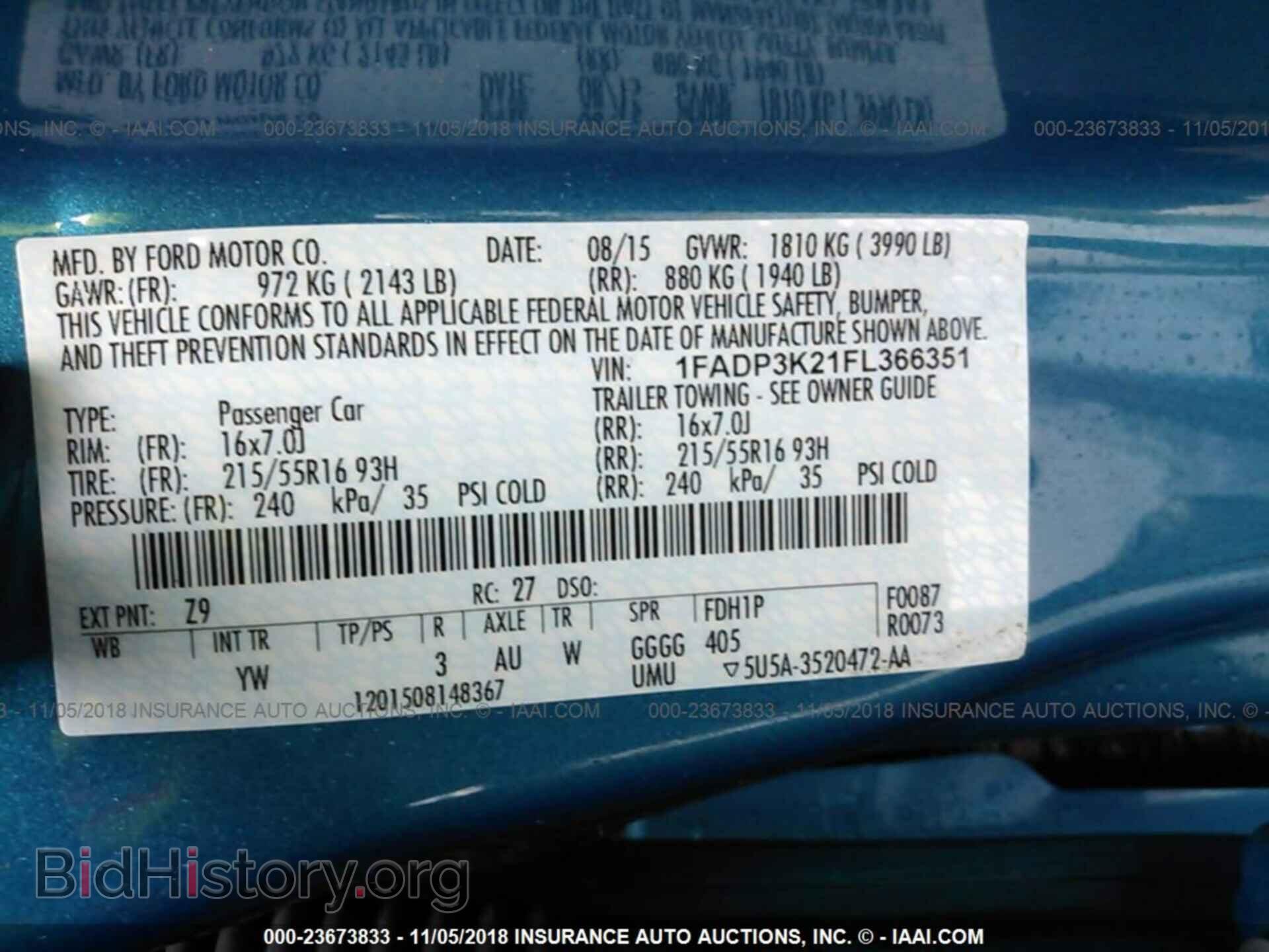 2015 Ford Focus - VIN: 1FADP3K21FL366351 - Photo 9