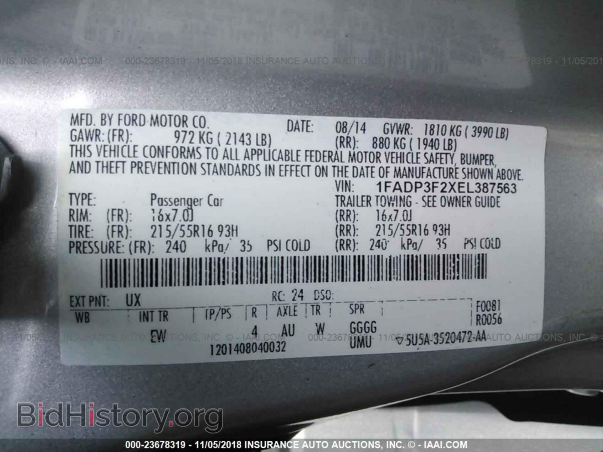 2014 Ford Focus - VIN: 1FADP3F2XEL387563 - Фото 9