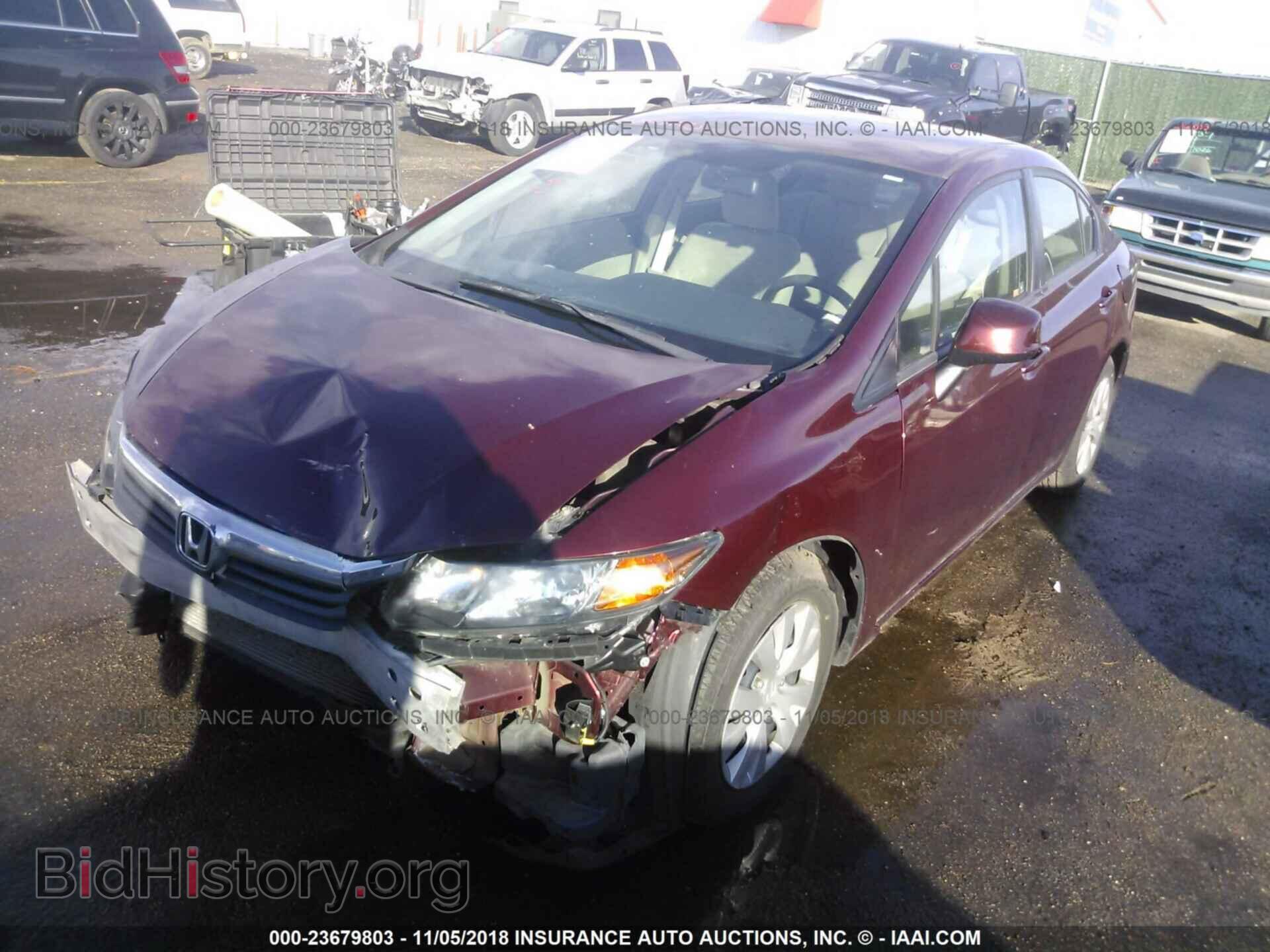 2012 Honda Civic - VIN: 2HGFB2F50CH574974 - Фото 2